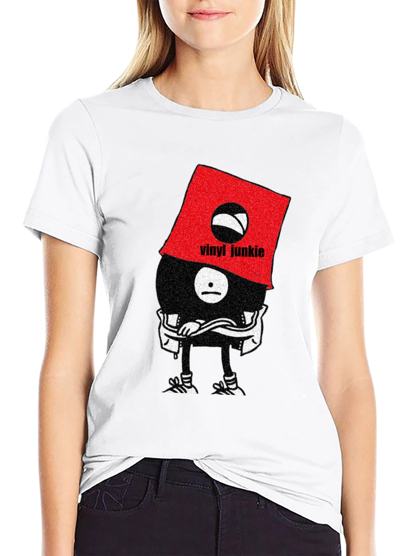 Vinyl Junkie Graphic Tee - Unique Music Lover T-Shirt