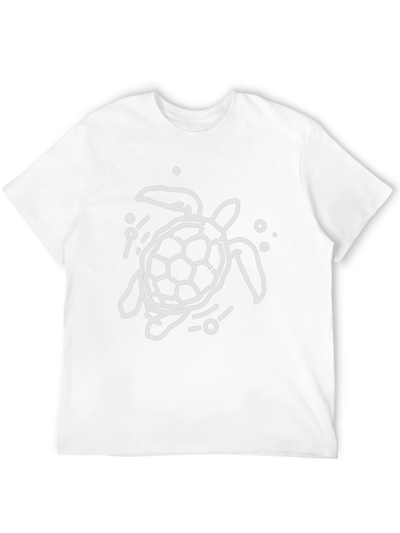 Turtle Graphic Tee - Black Cotton Casual Wear