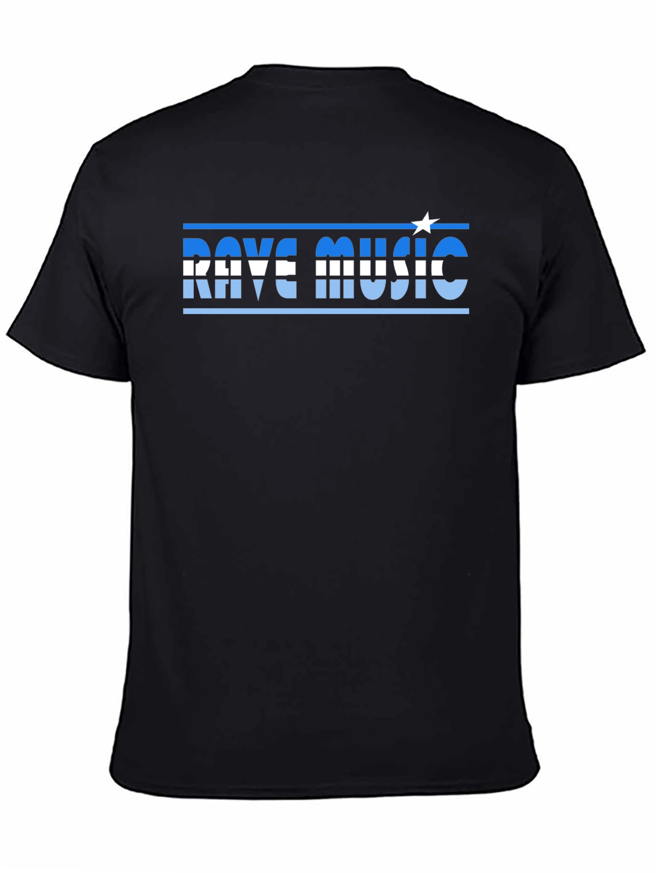 Rave Music Graphic Tee - Stylish Black Cotton T-Shirt