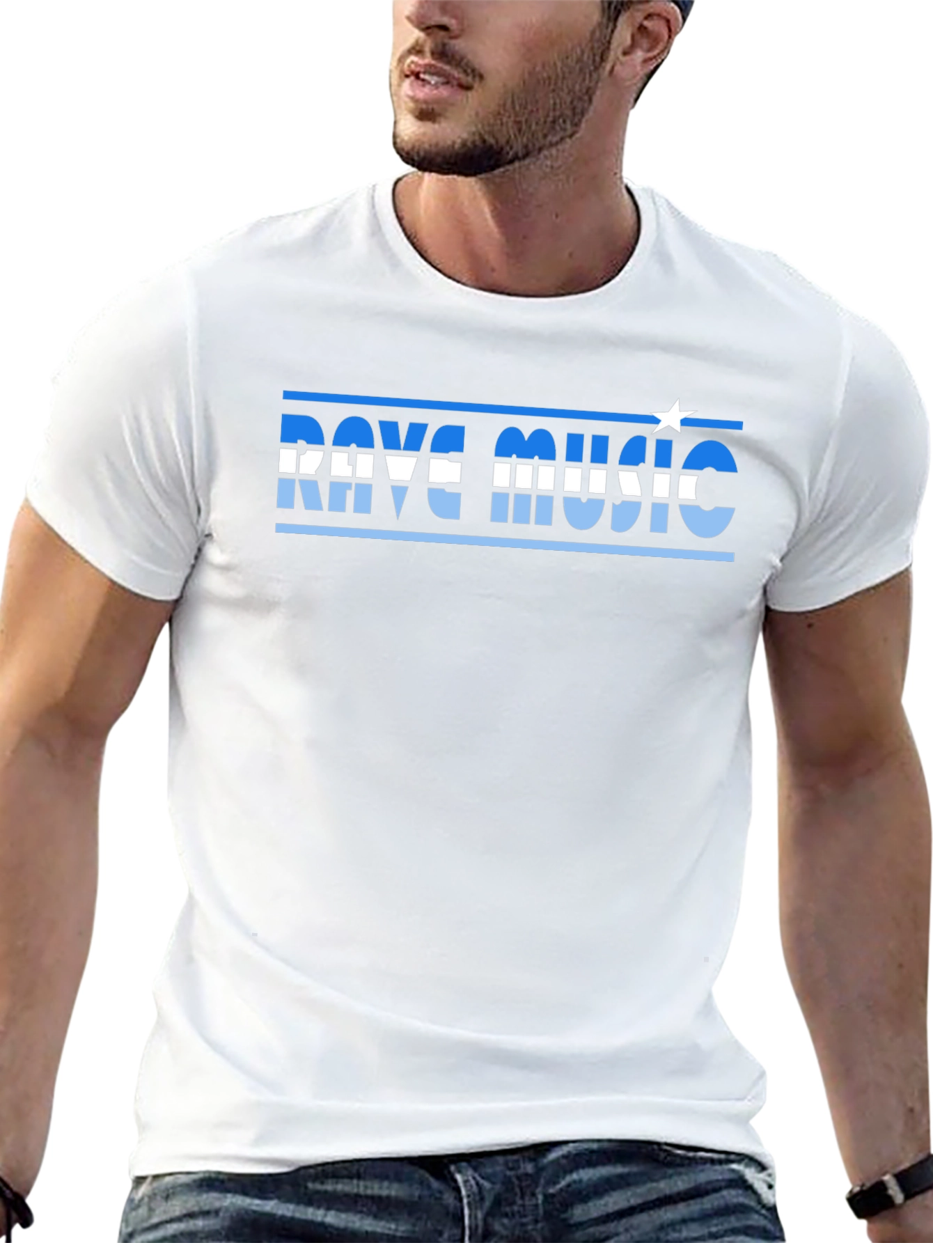Rave Music Graphic Tee - Stylish Black Cotton T-Shirt