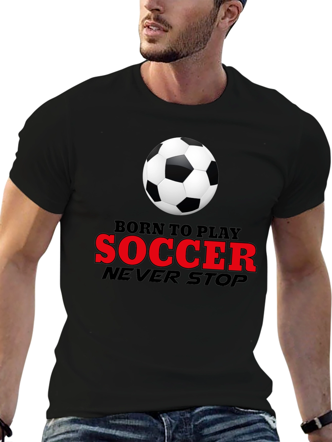 Born to Play Soccer Graphic T-Shirt