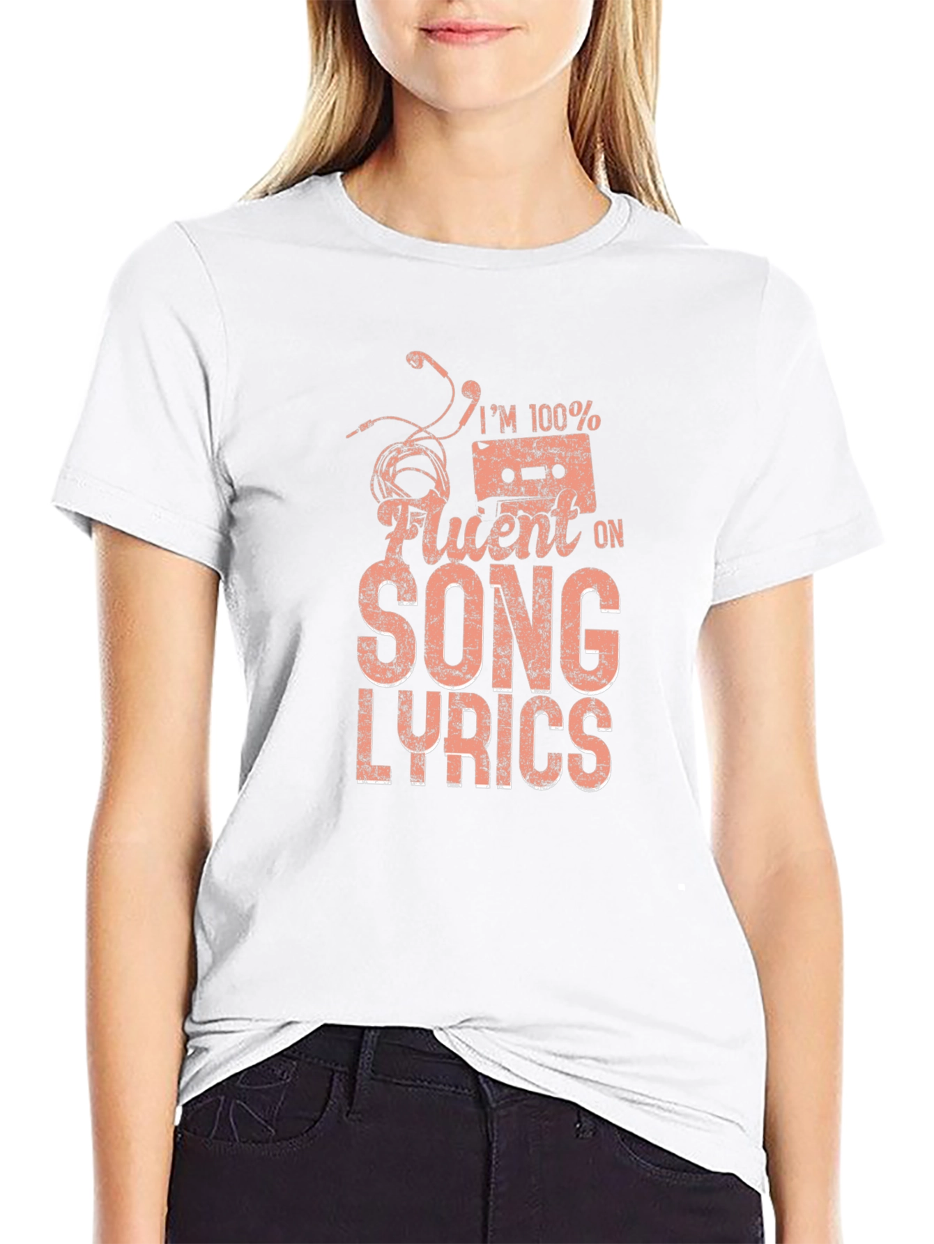 Im 100% Fluent in Song Lyrics Graphic T-Shirt