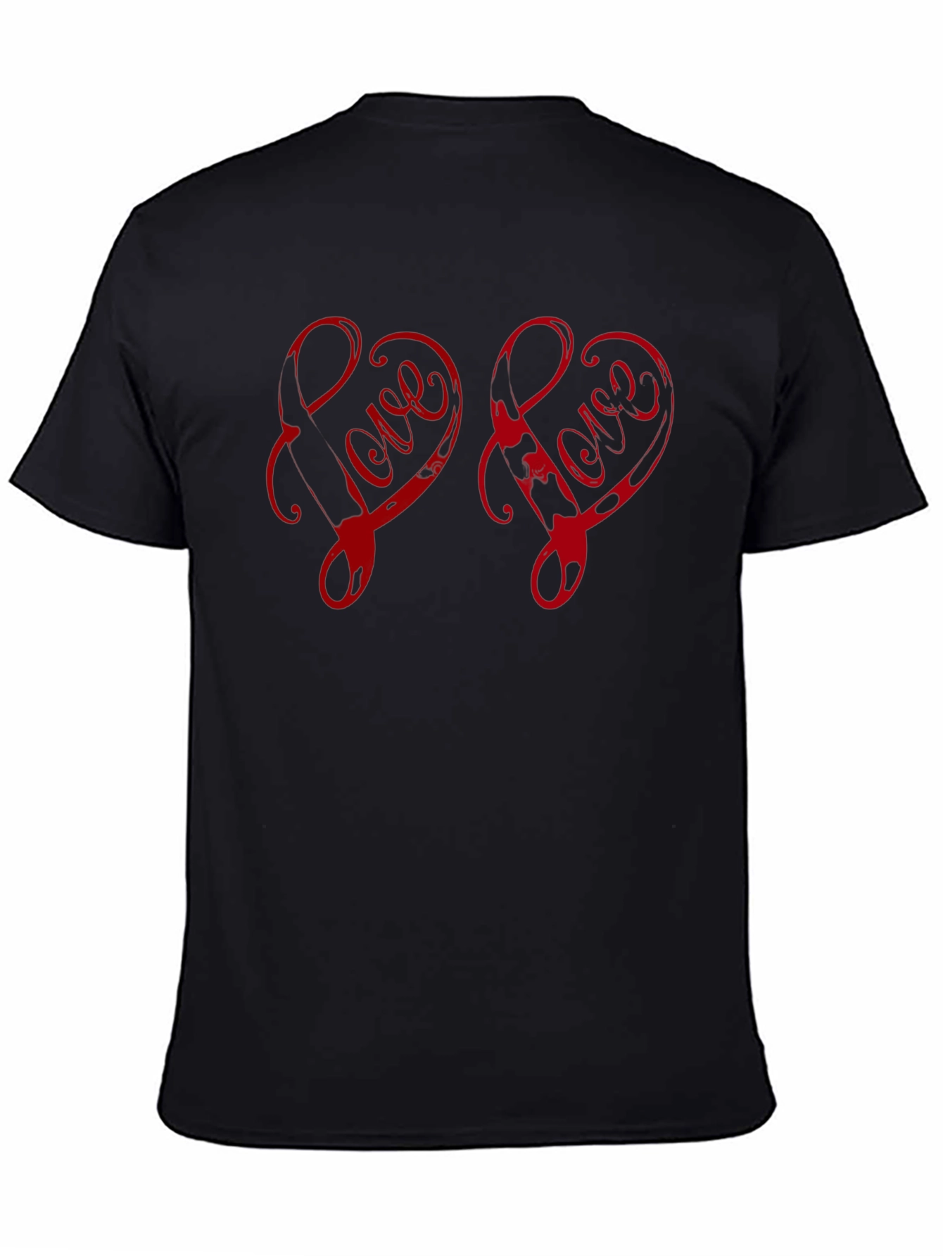 Love Heart Black T-Shirt