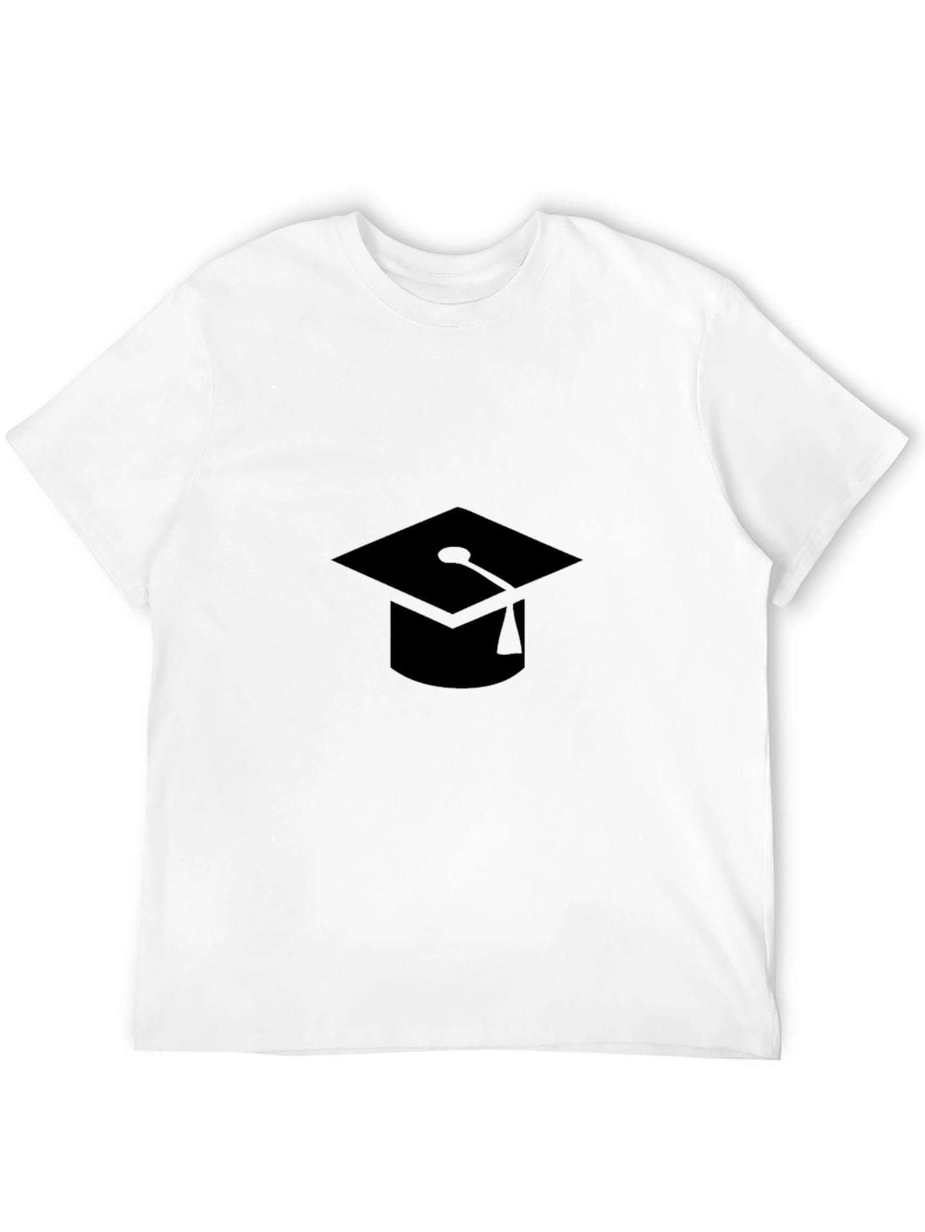 Graduation Cap Graphic Black T-Shirt