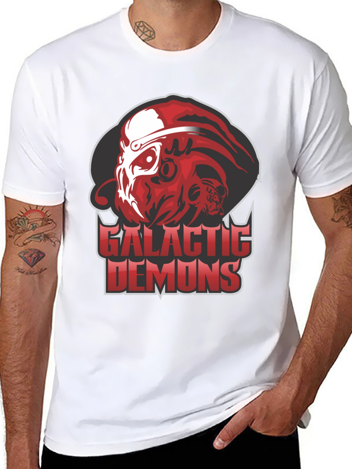 Galactic Demons Graphic Tee - Bold Statement Shirt