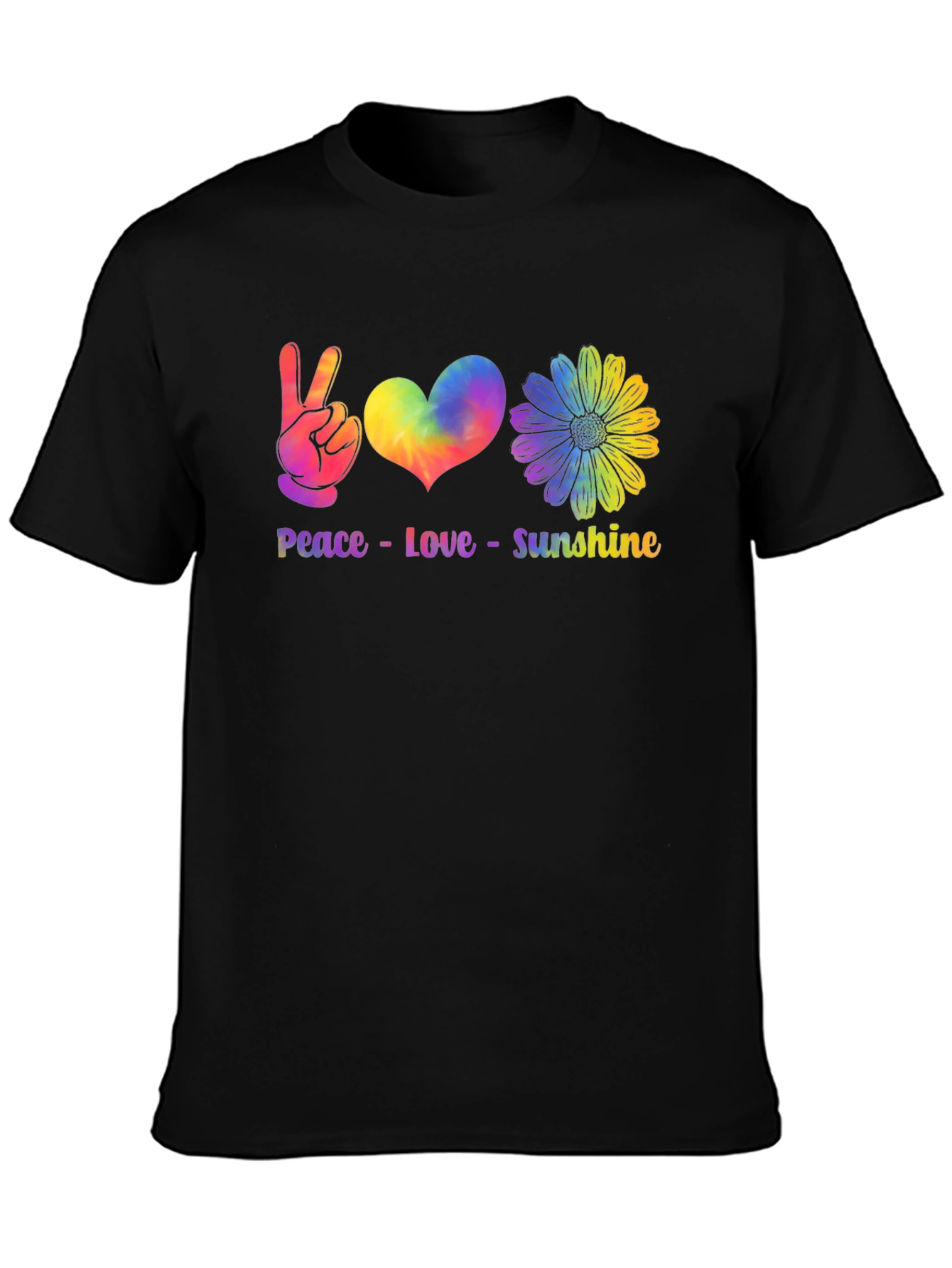 Peace Love Sunshine Tie Dye Graphic Tee