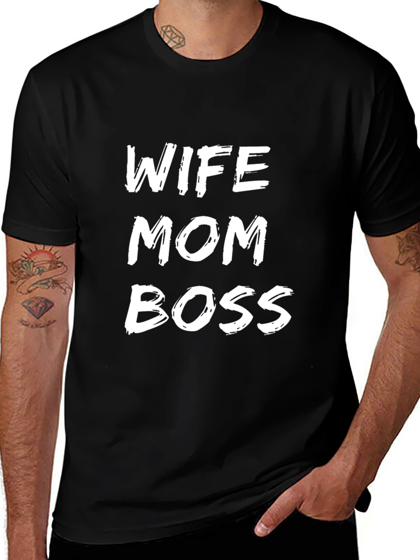 Wife Mom Boss Graphic T-Shirt - Stylish & Empowering