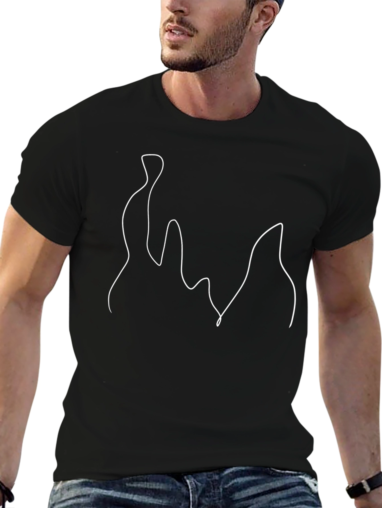 Abstract Line Art T-Shirt - Modern Graphic Tee