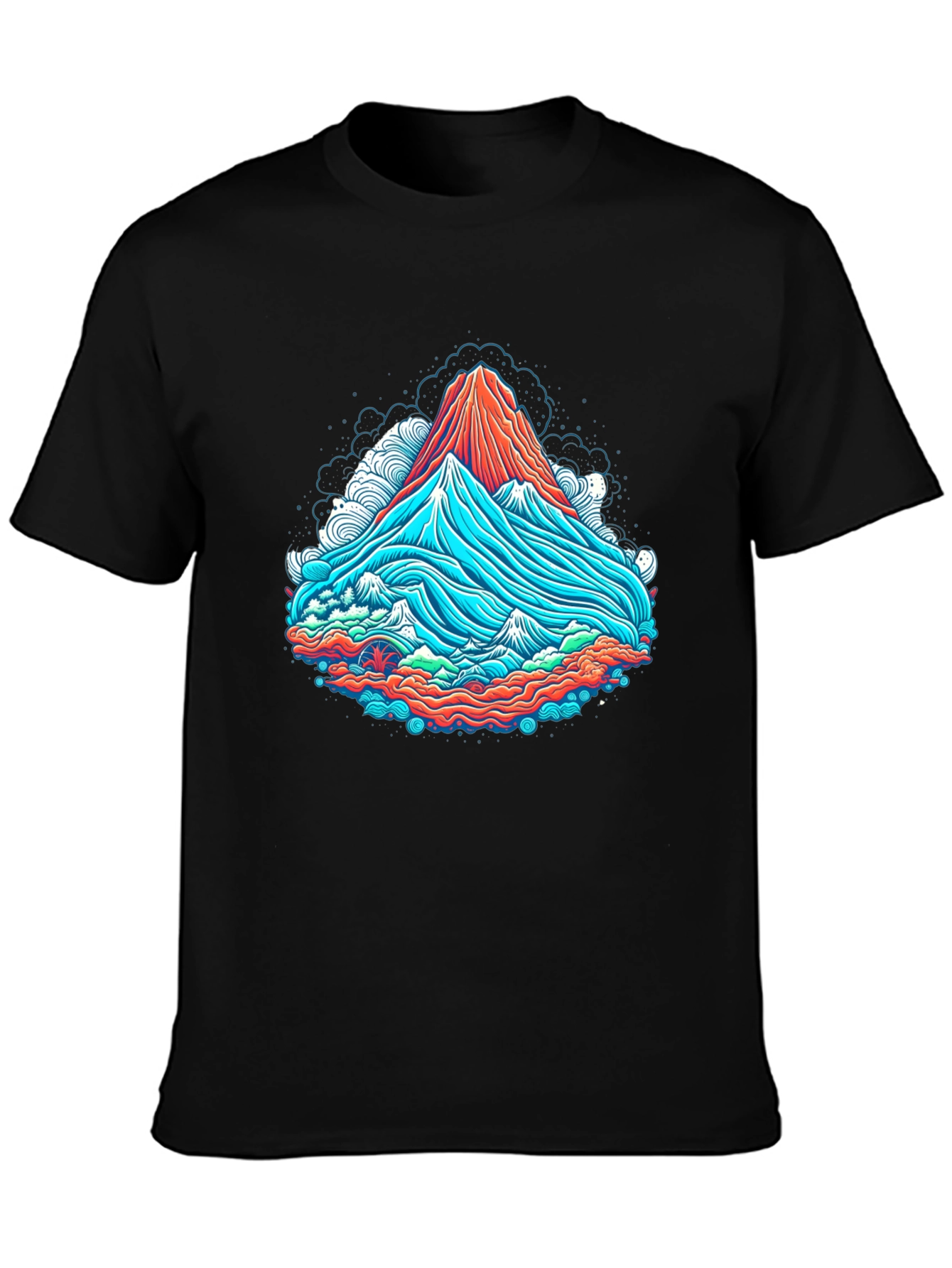 Vibrant Mountain Graphic Tee - Cool Casual Style