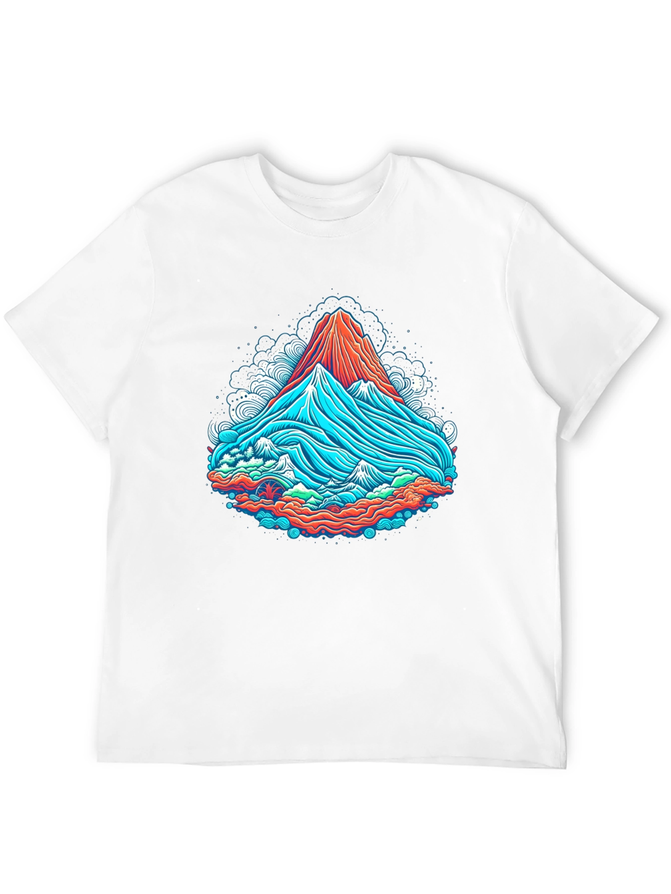 Vibrant Mountain Graphic Tee - Cool Casual Style