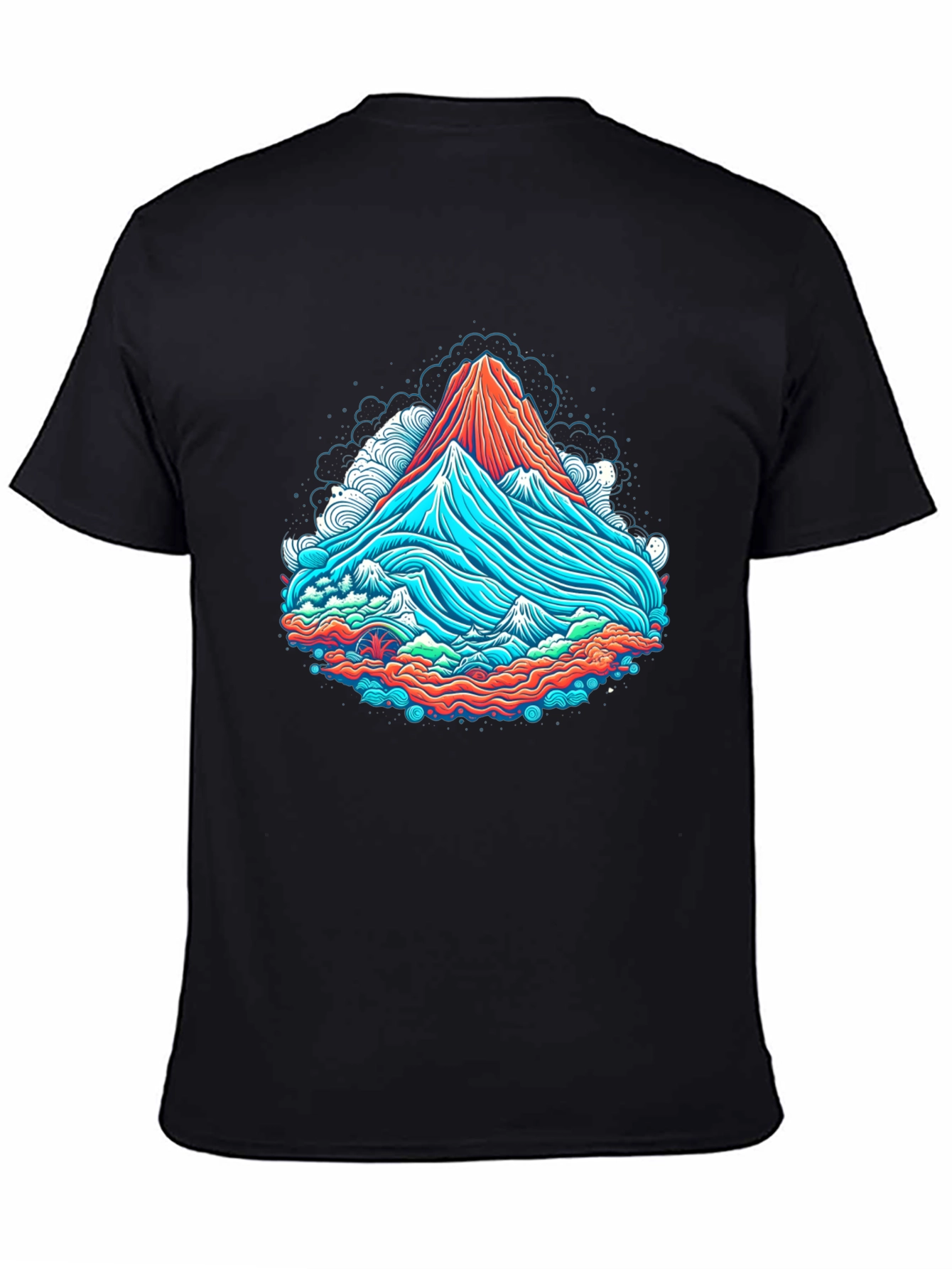 Vibrant Mountain Graphic Tee - Cool Casual Style