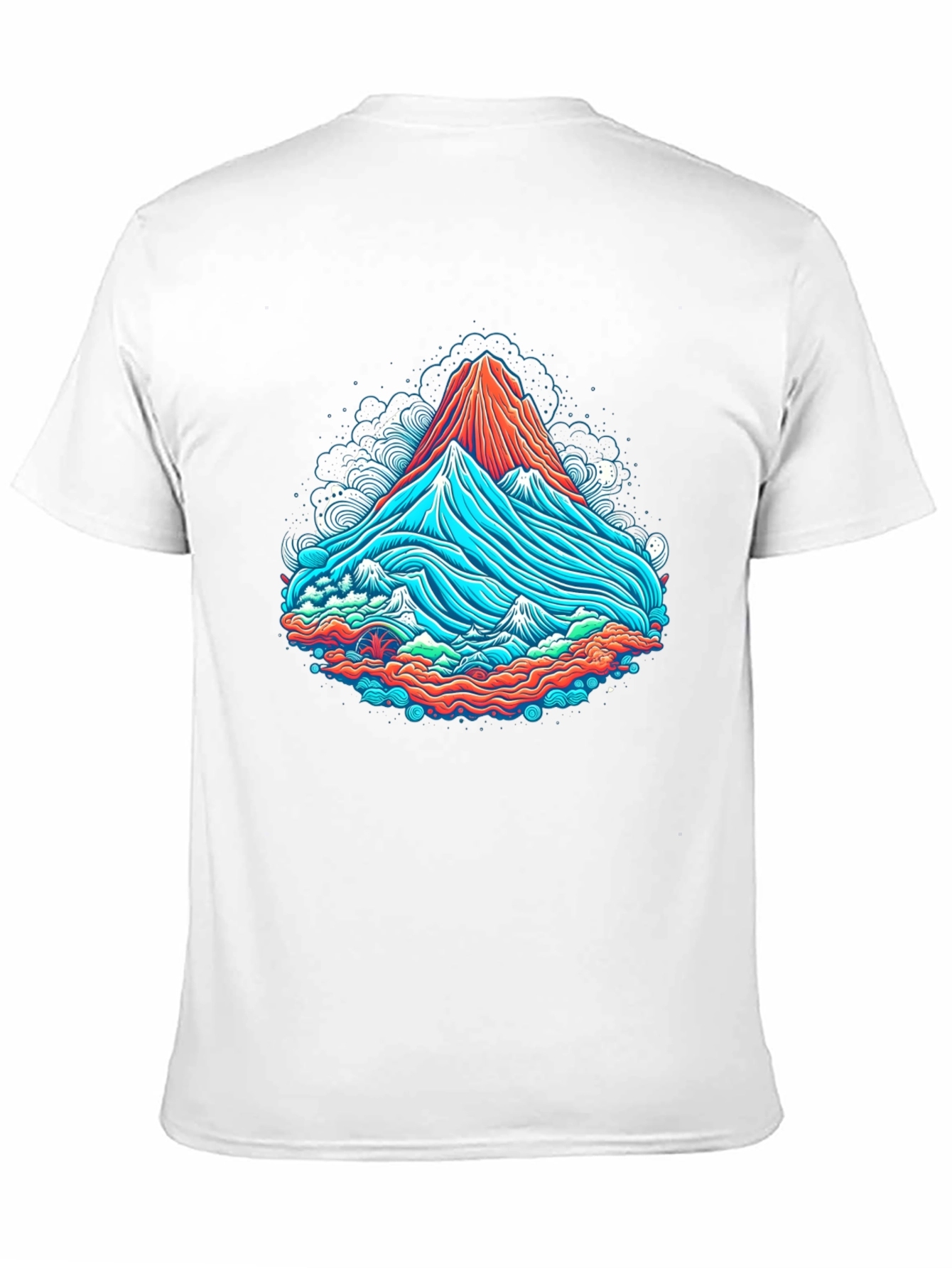 Vibrant Mountain Graphic Tee - Cool Casual Style