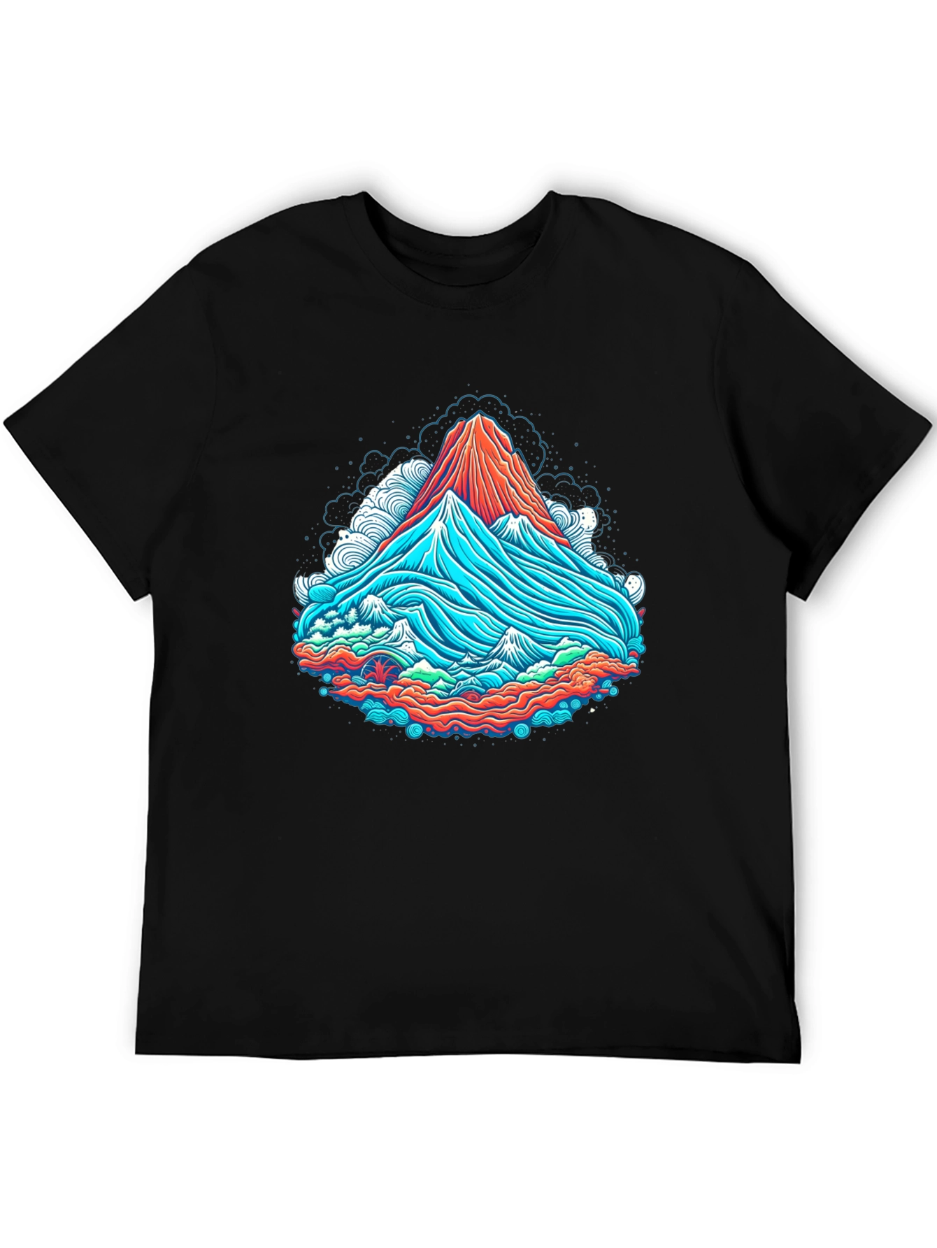 Vibrant Mountain Graphic Tee - Cool Casual Style