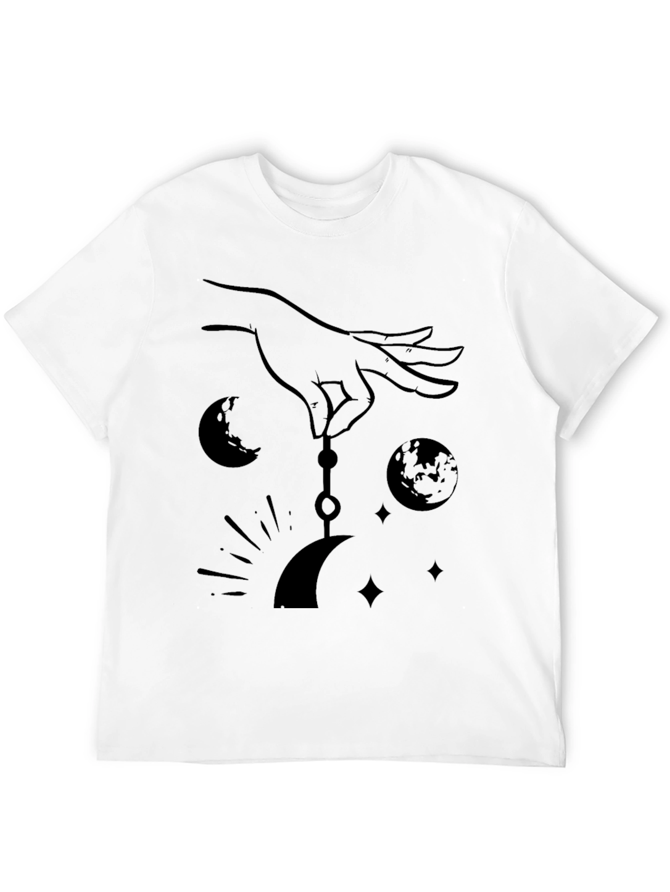 Celestial Hand Graphic Tee - Unisex Black T-Shirt