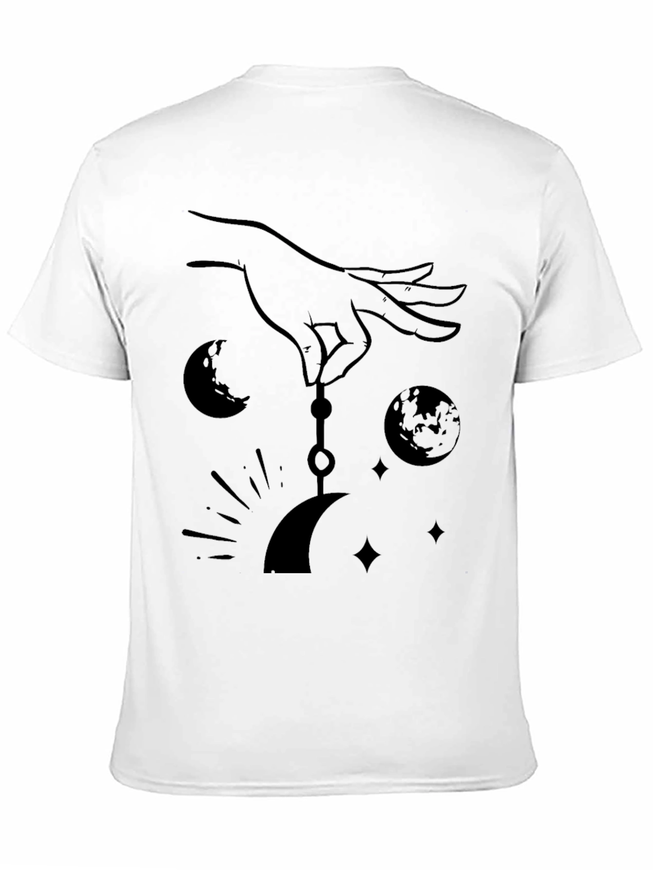Celestial Hand Graphic Tee - Unisex Black T-Shirt