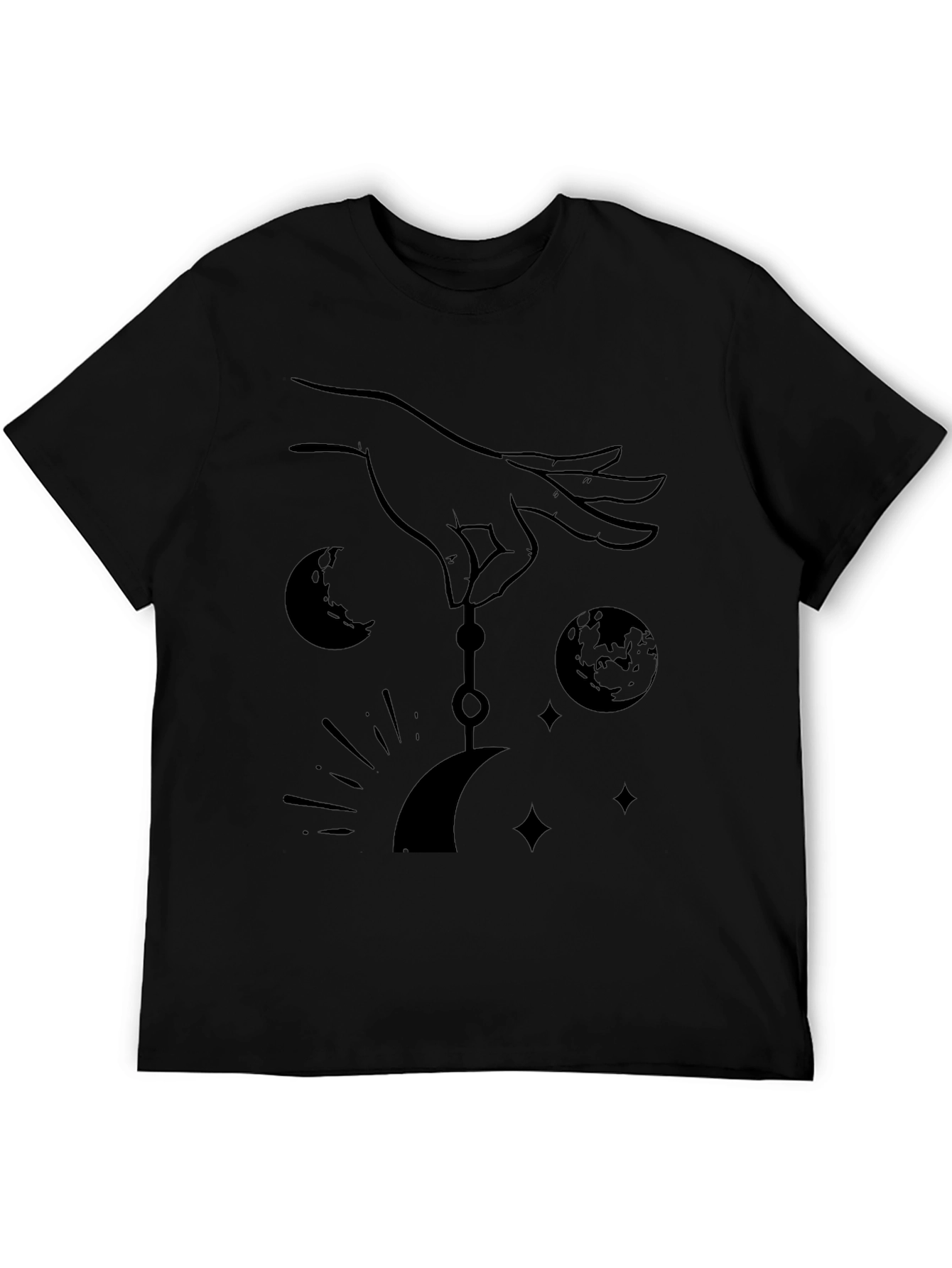 Celestial Hand Graphic Tee - Unisex Black T-Shirt
