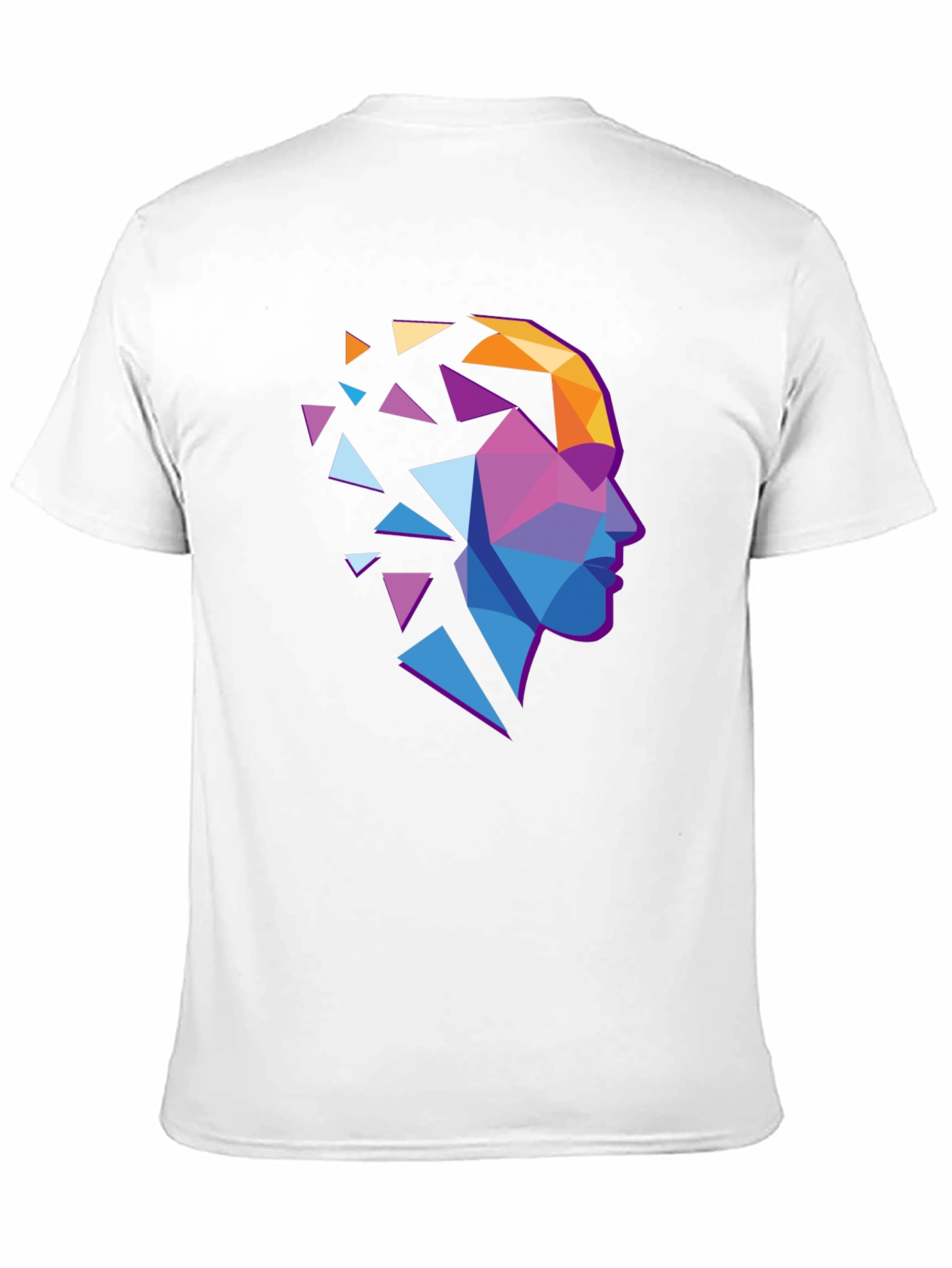 Abstract Geometric Head Graphic Tee - Stylish Modern Design