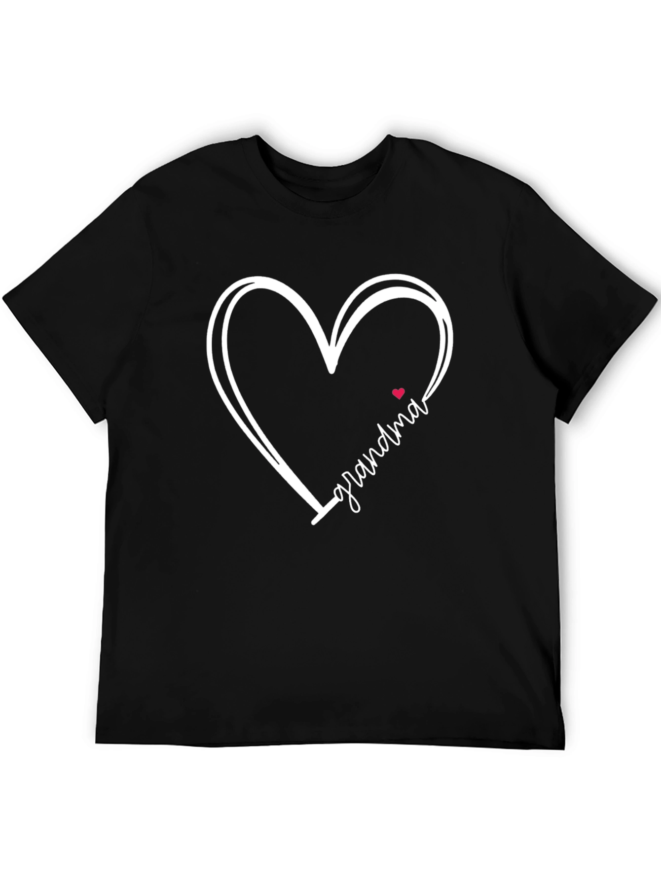 Grandma Heart Graphic Tee - Black
