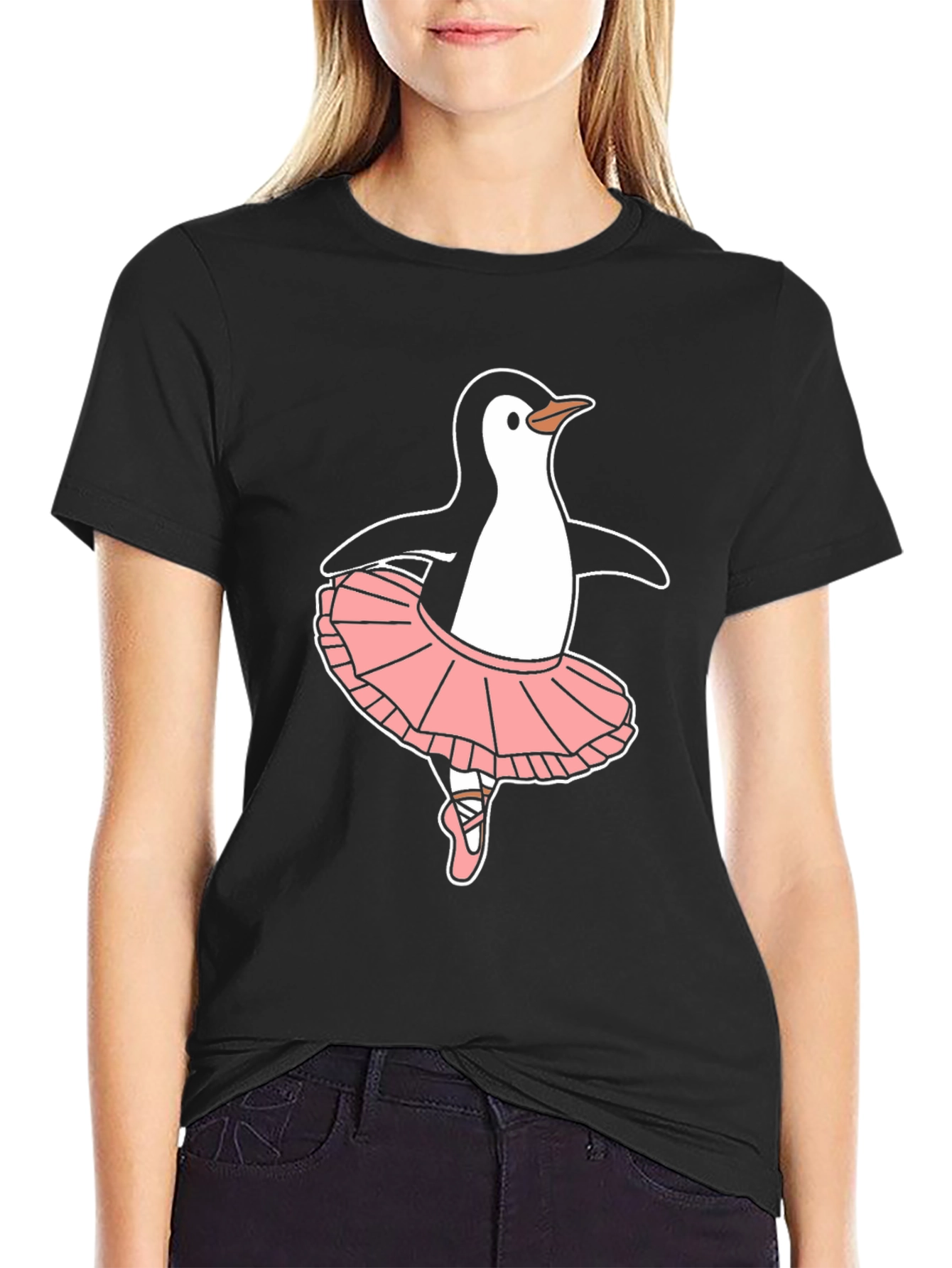 Penguin Ballerina Black T-Shirt