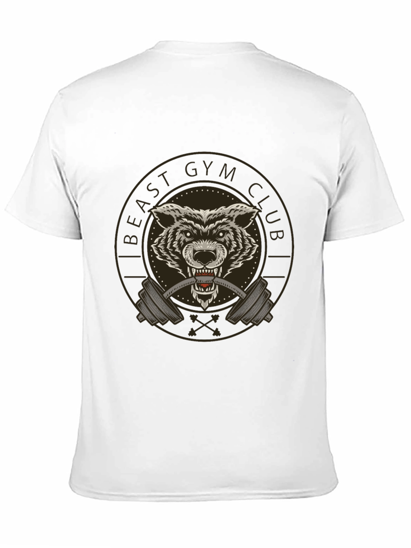 Beast Gym Club Wolf Graphic Tee - Black