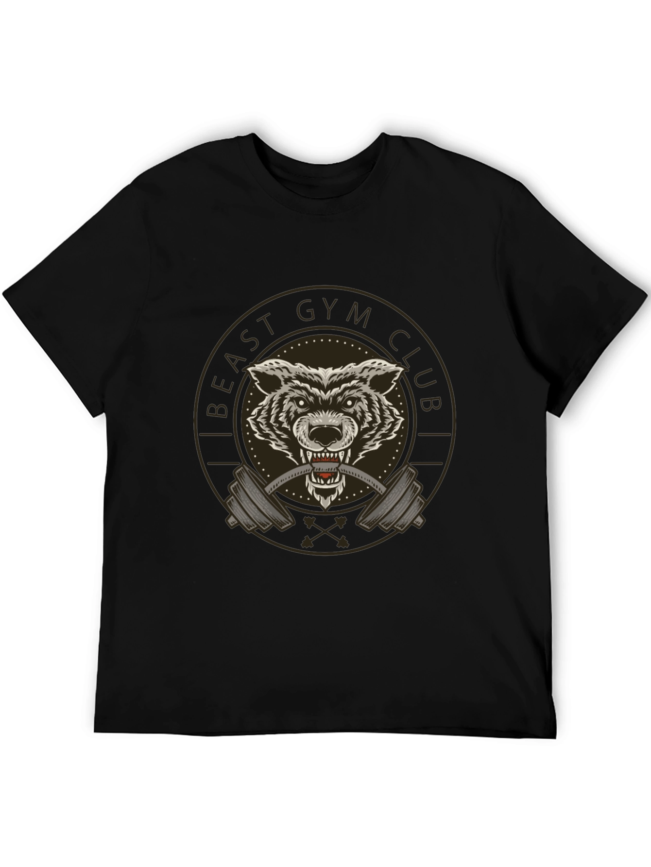 Beast Gym Club Wolf Graphic Tee - Black