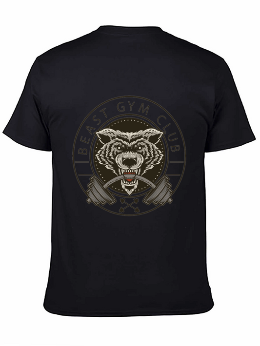 Beast Gym Club Wolf Graphic Tee - Black