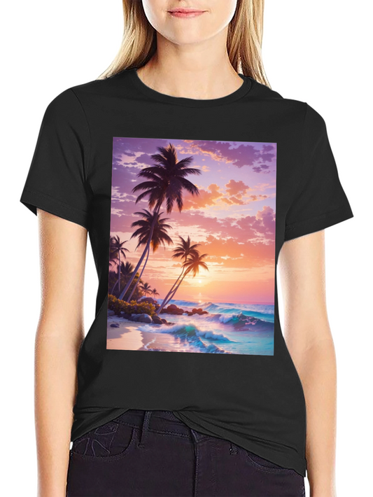 Sunset Palm Tree Graphic Tee