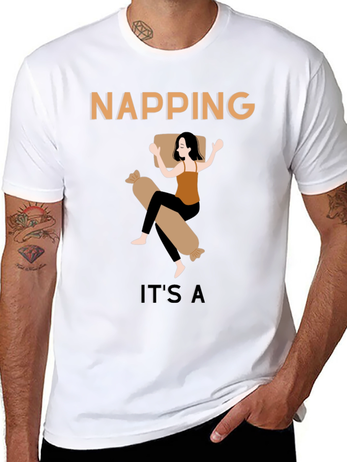 Napping T-Shirt - Unisex Cotton Tee
