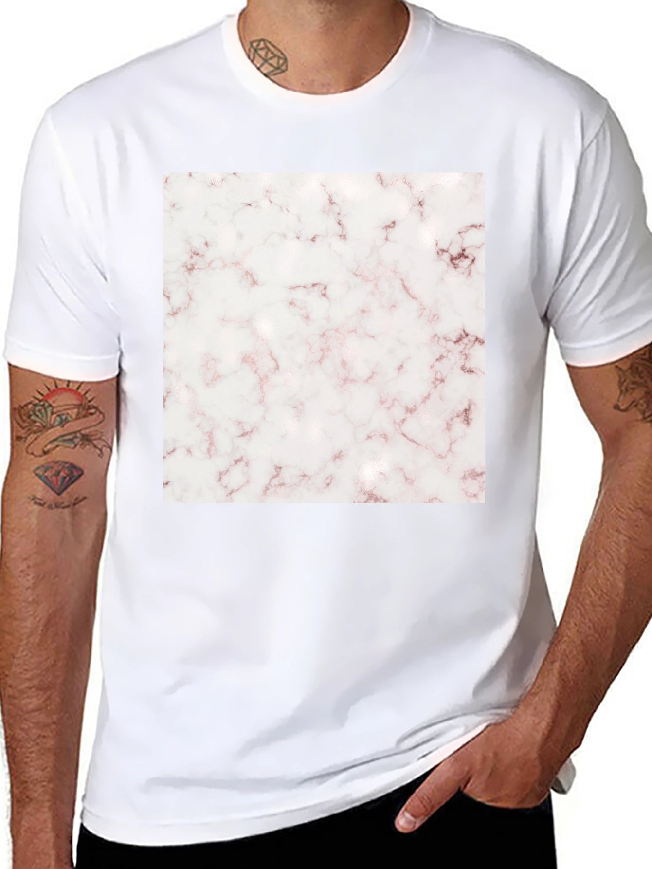 Marble Graphic T-Shirt - Modern Print Tee