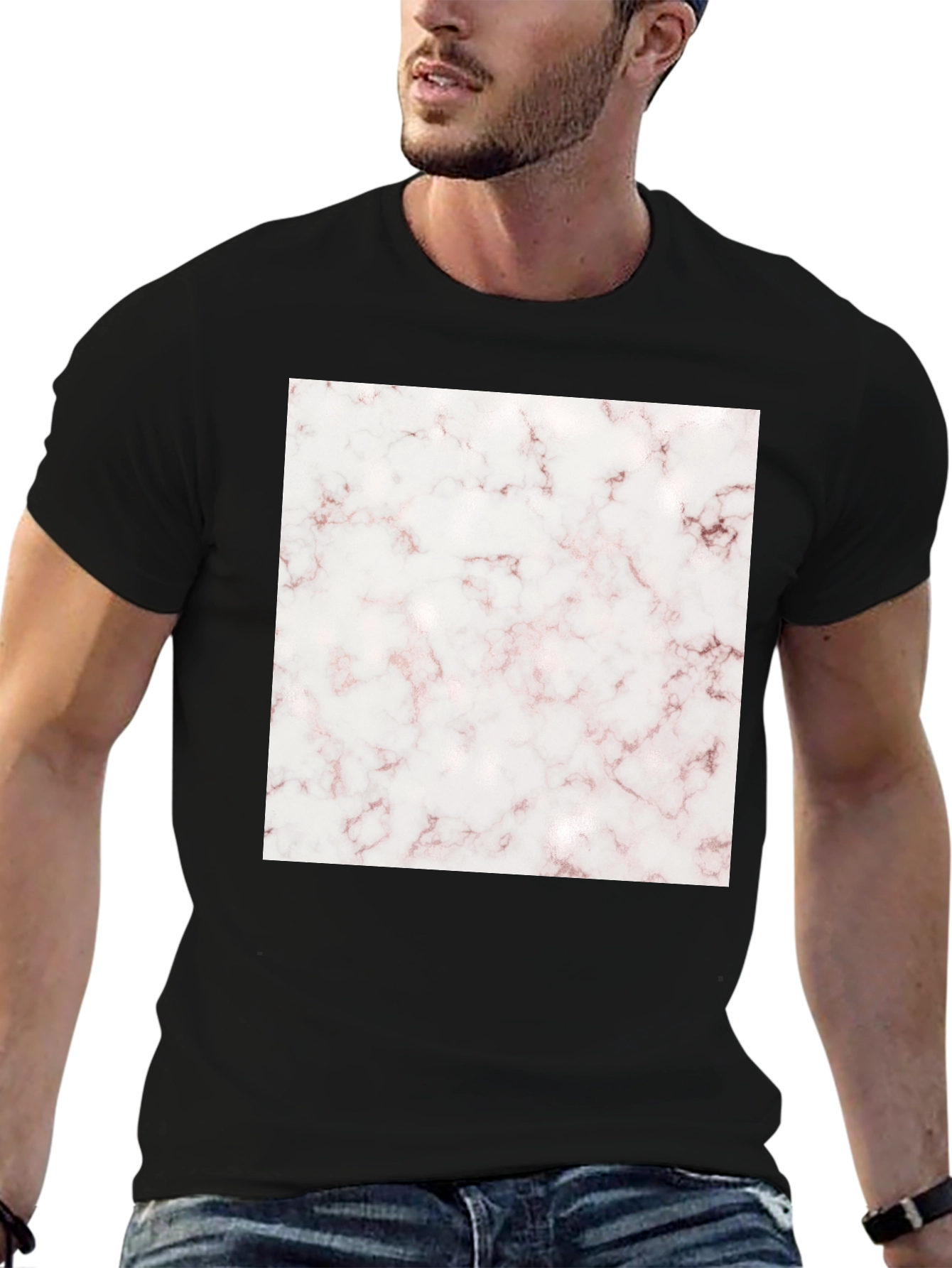 Marble Graphic T-Shirt - Modern Print Tee