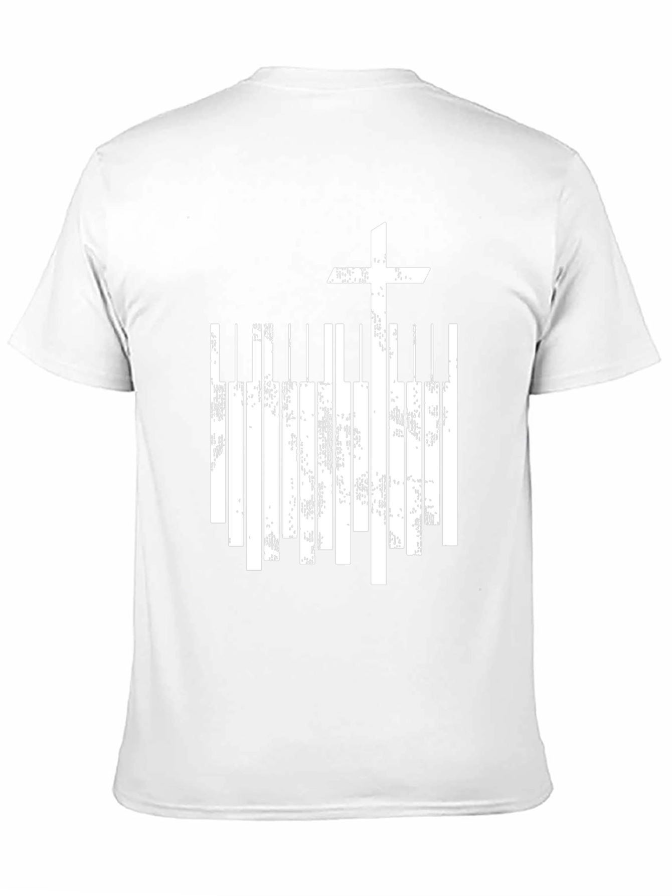 Christian Cross Piano Keys Graphic T-Shirt
