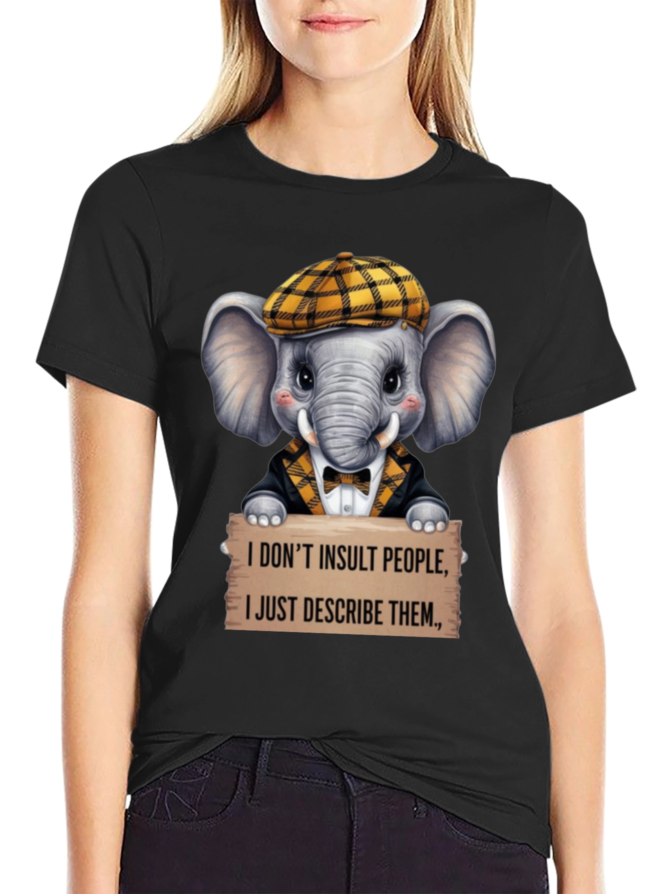 Funny Elephant T-Shirt: I Dont Insult I Describe