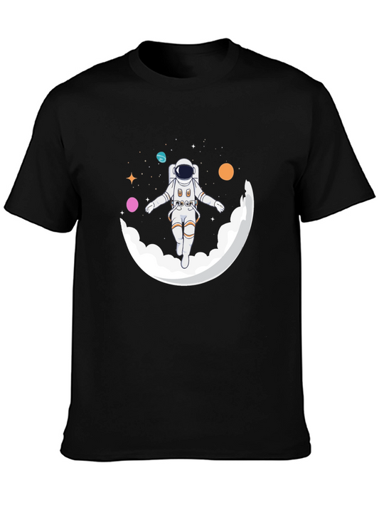 Astronaut Moon Graphic Tee - Space Lovers T-Shirt
