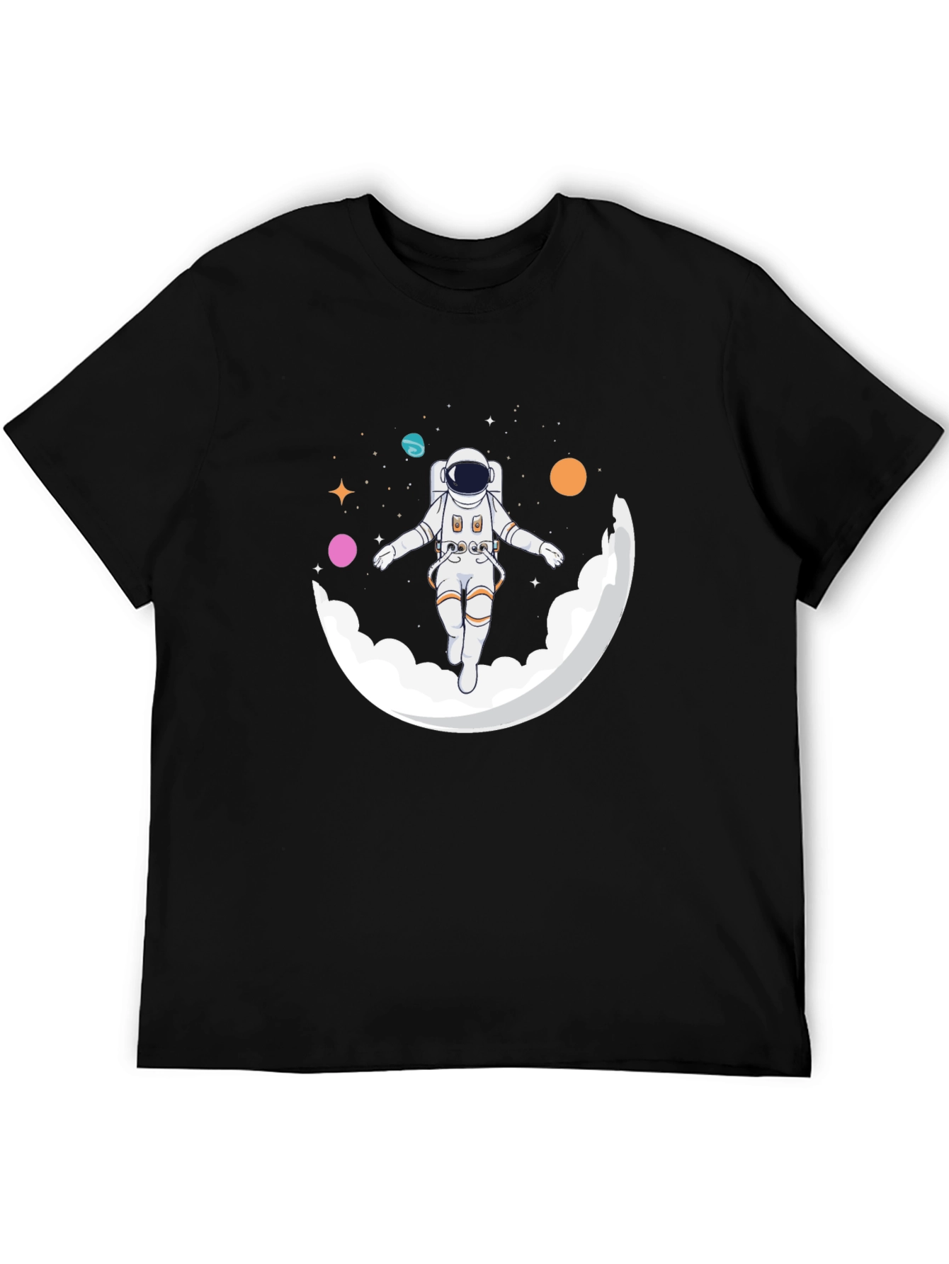 Astronaut Moon Graphic Tee - Space Lovers T-Shirt