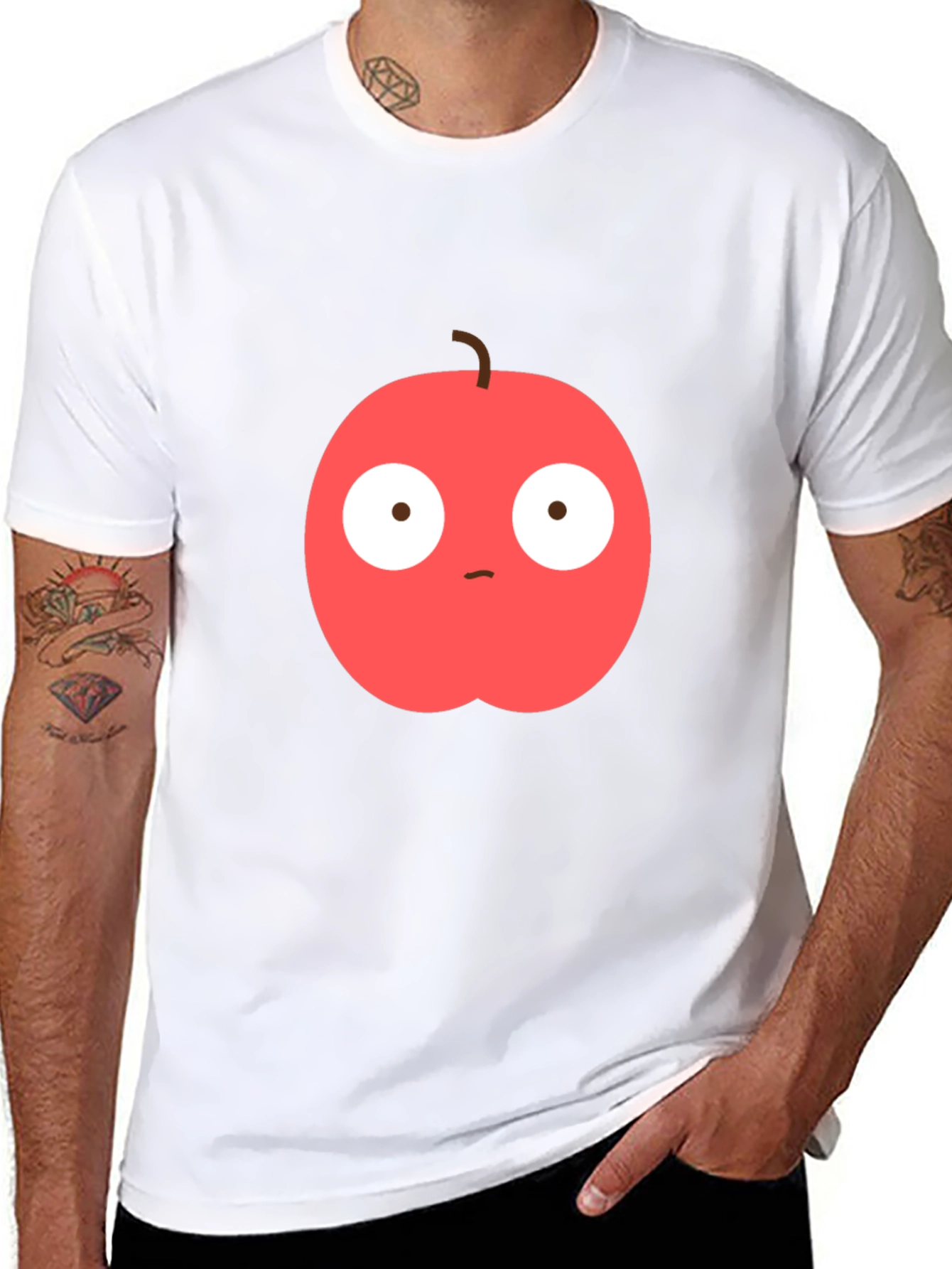Funny Apple Graphic T-Shirt - Unisex Casual Wear