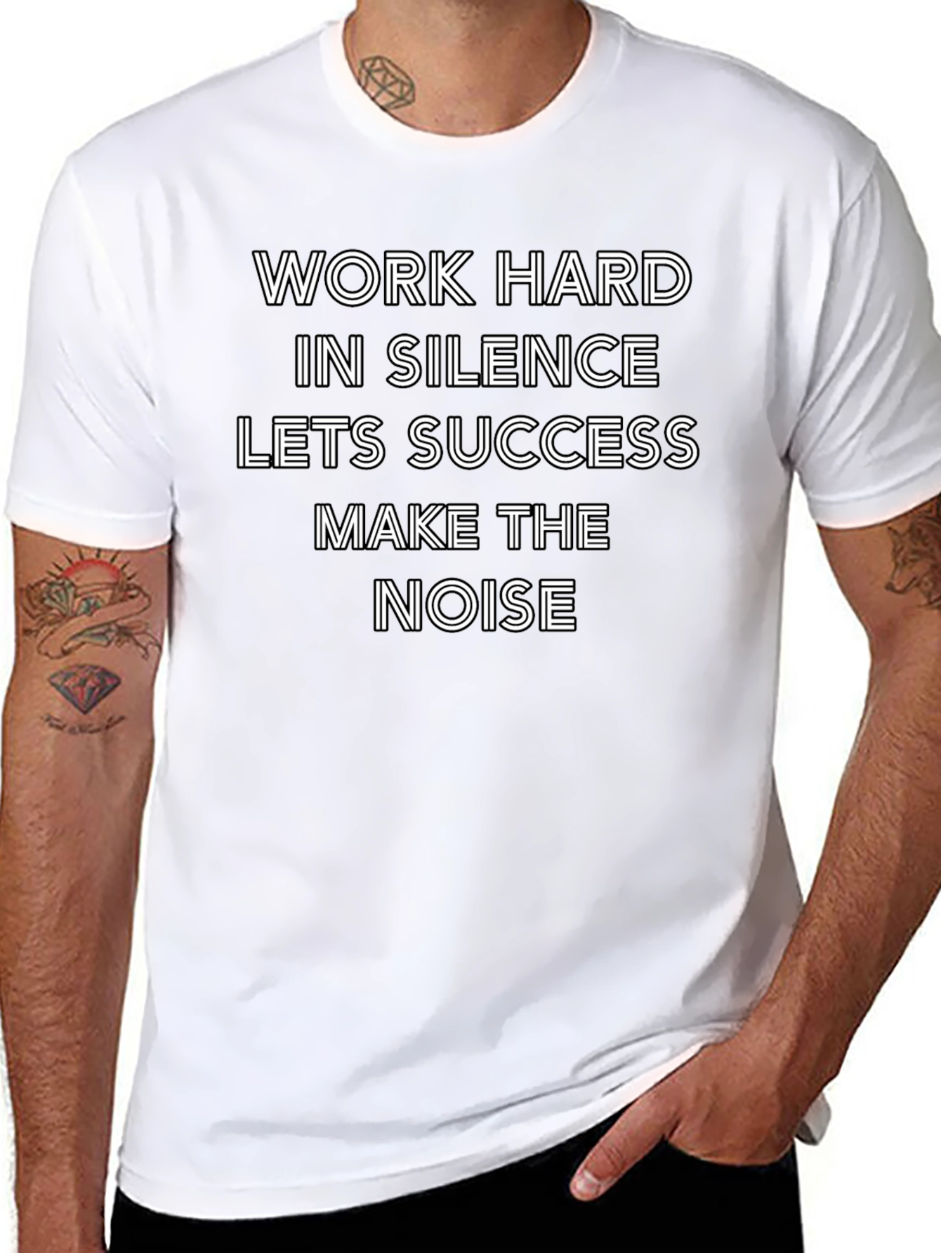 Work Hard in Silence Graphic T-Shirt