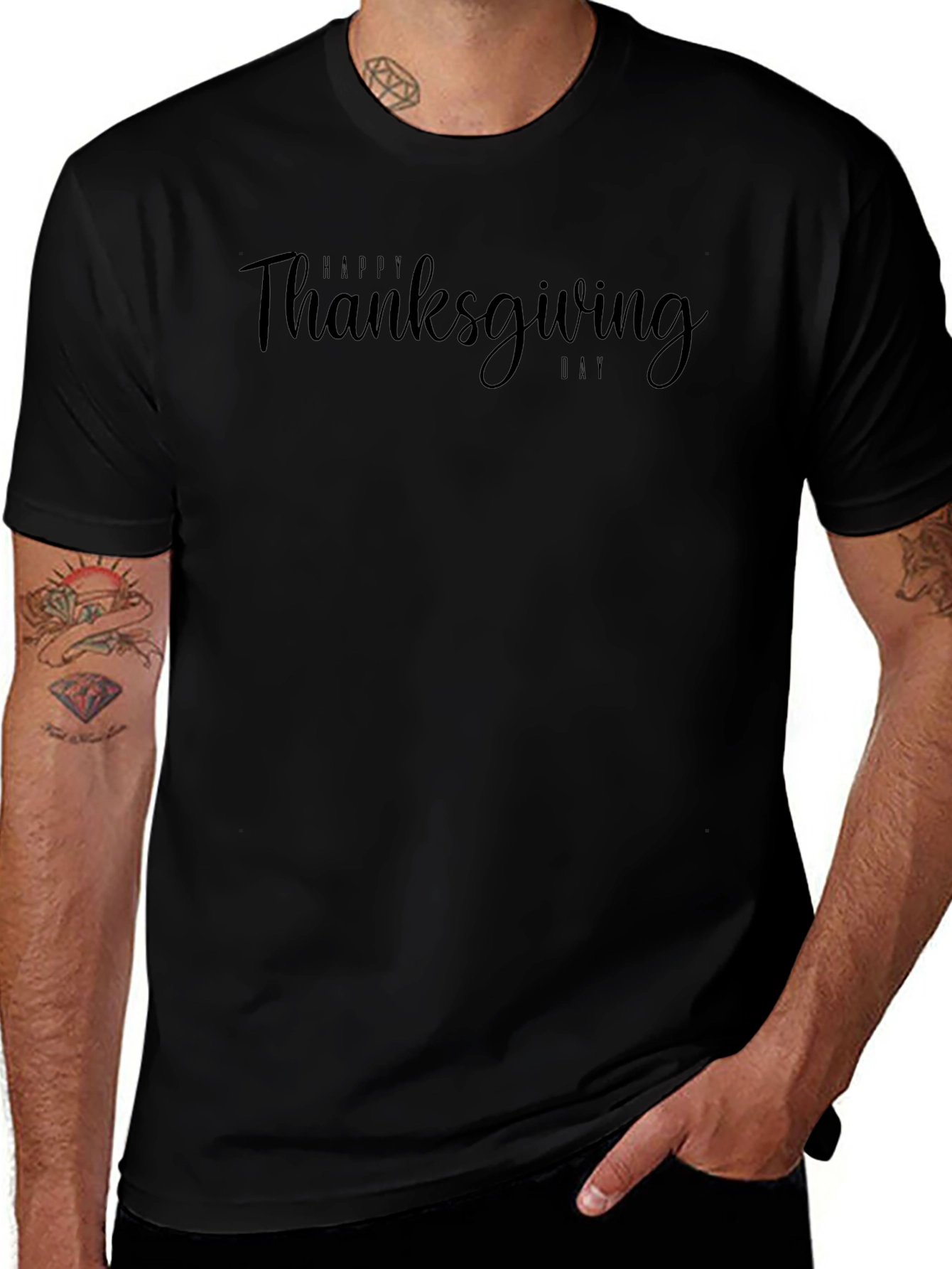 Thanksgiving Day Black T-Shirt