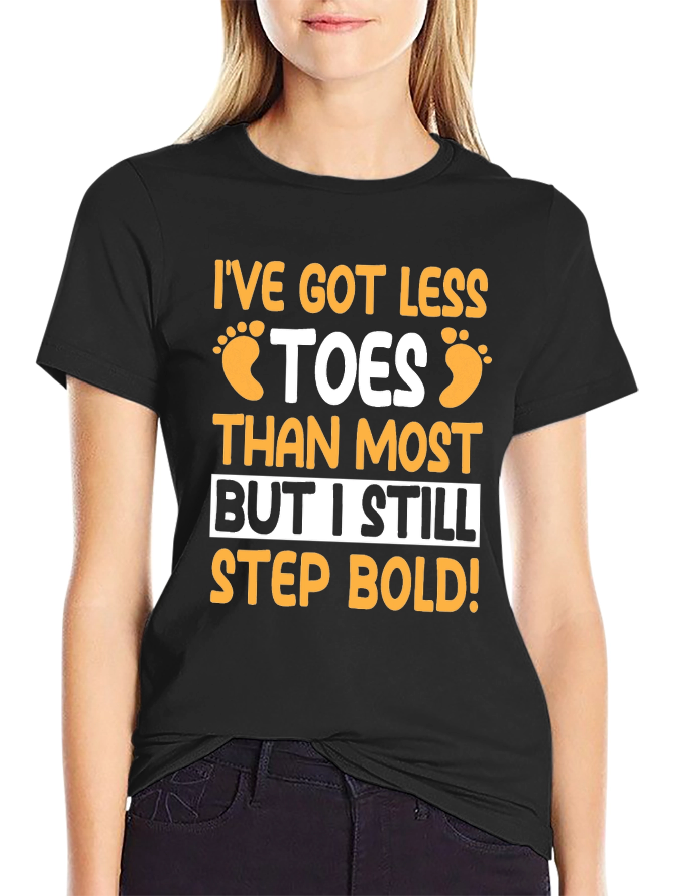 Less Toes Step Boldly Graphic Tee