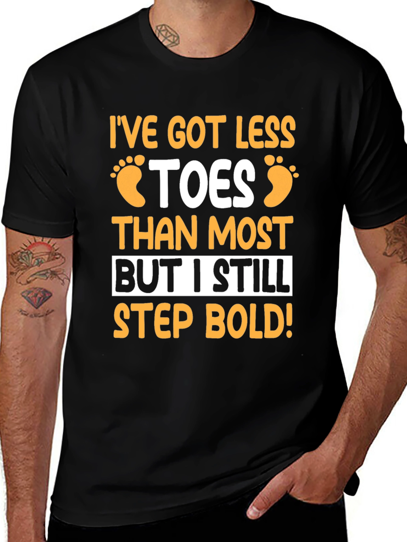 Less Toes Step Boldly Graphic Tee