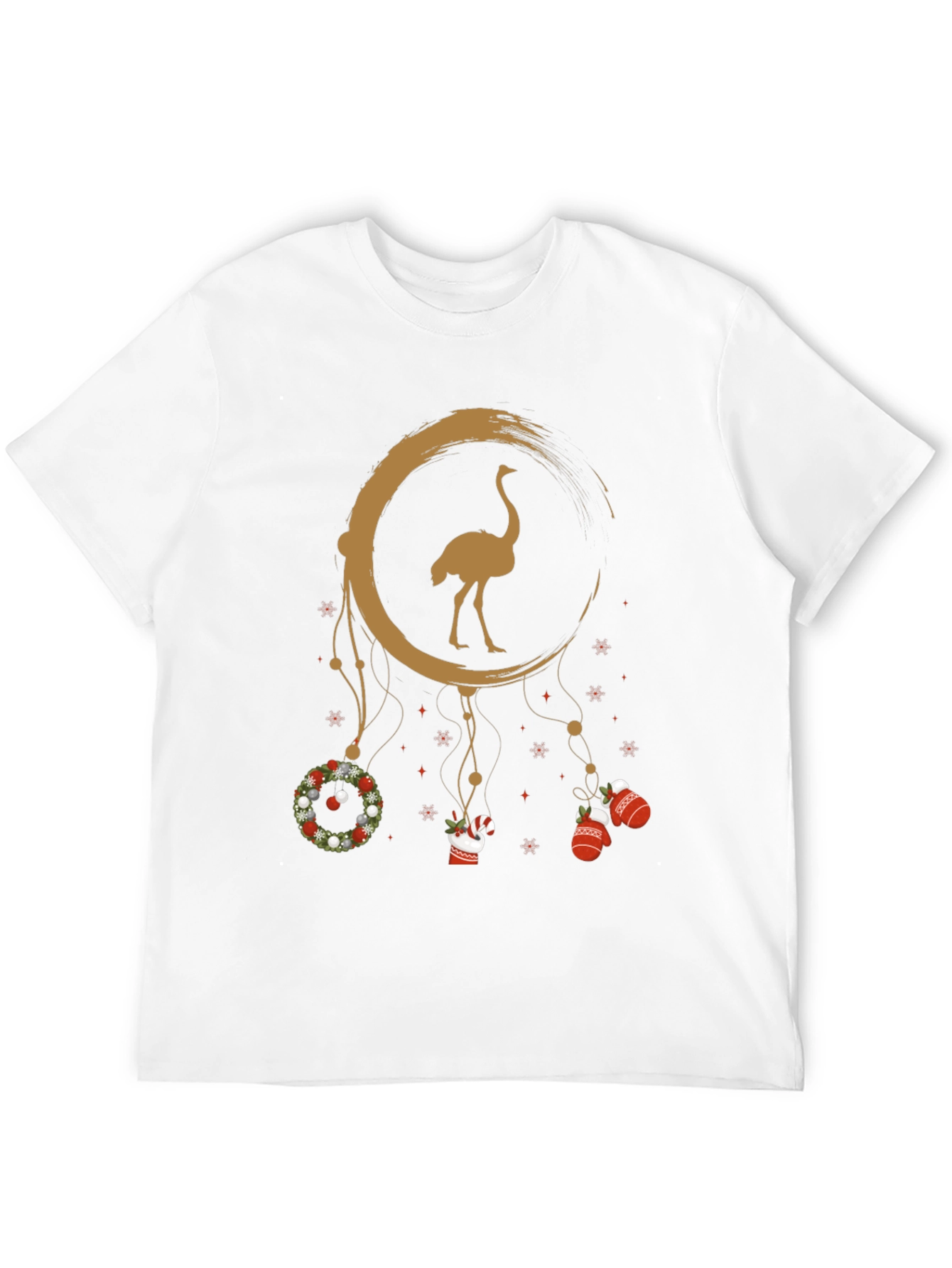 Ostrich Dreamcatcher Christmas Graphic Tee