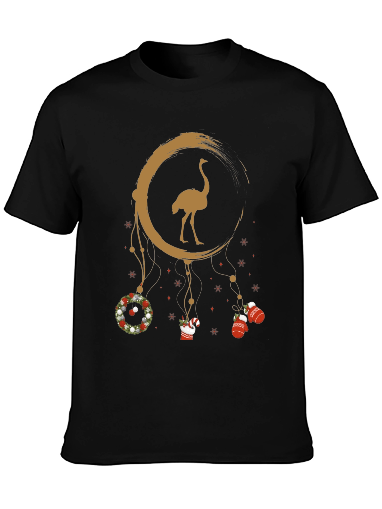 Ostrich Dreamcatcher Christmas Graphic Tee