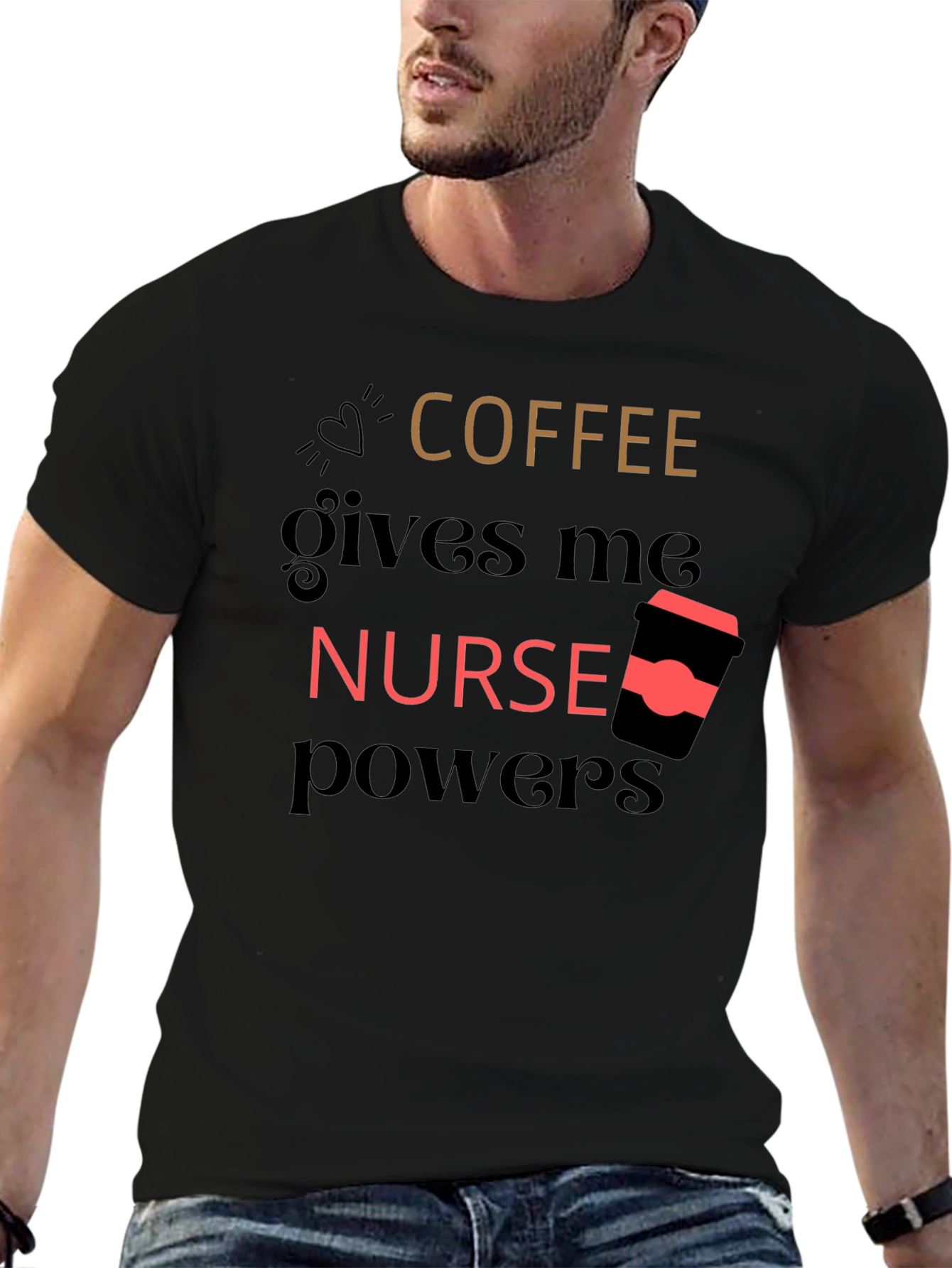 Coffee Nurse Powers Graphic Tee