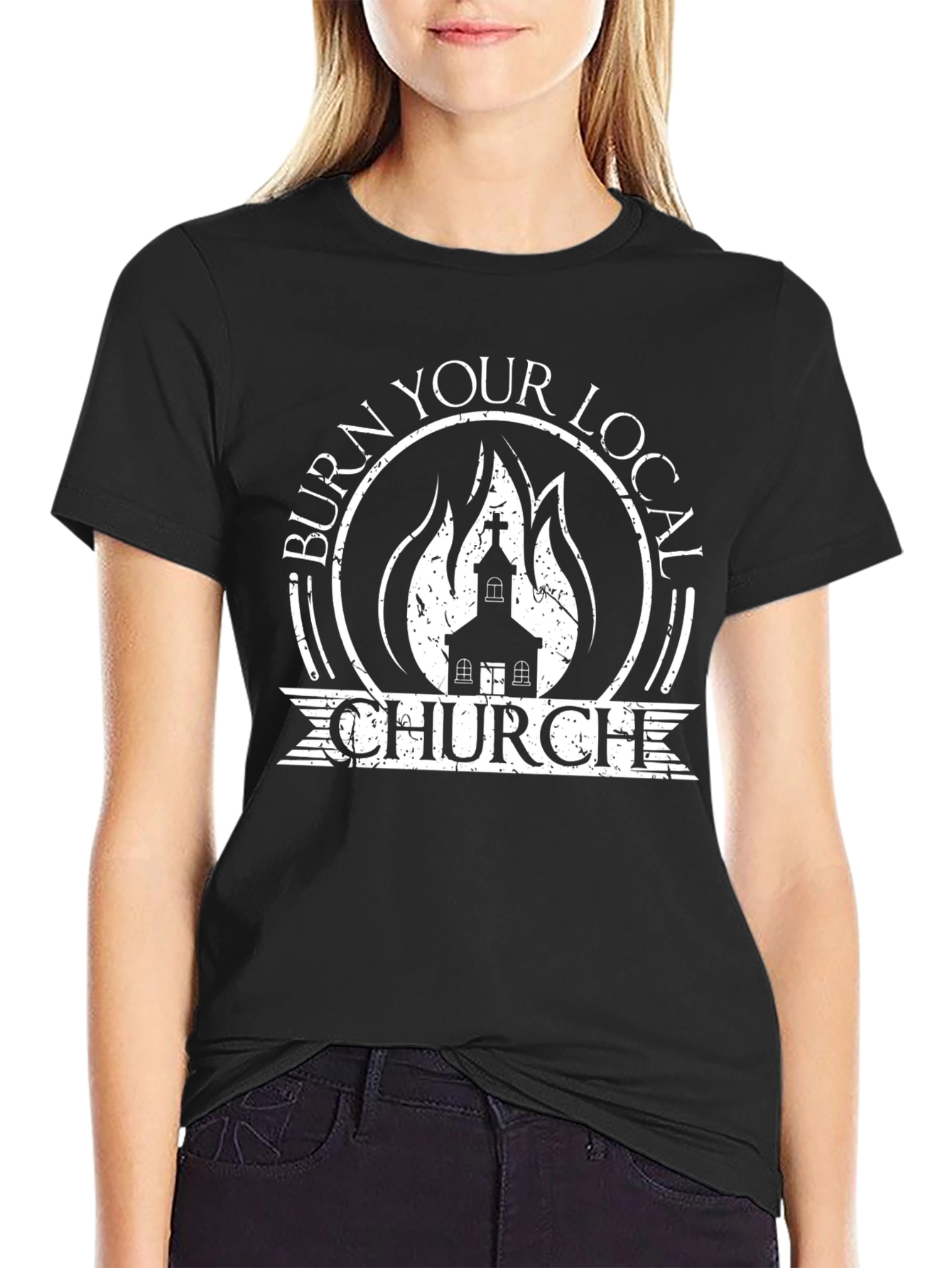 Burn Your Local Church Graphic T-Shirt