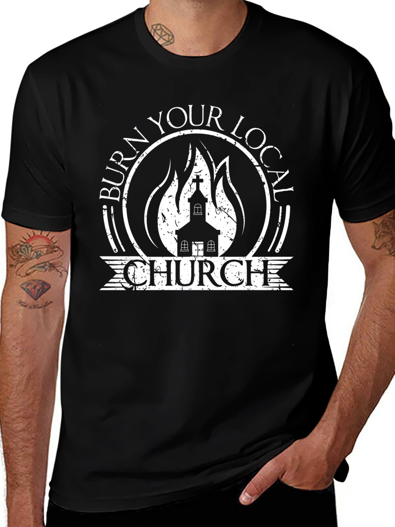 Burn Your Local Church Graphic T-Shirt