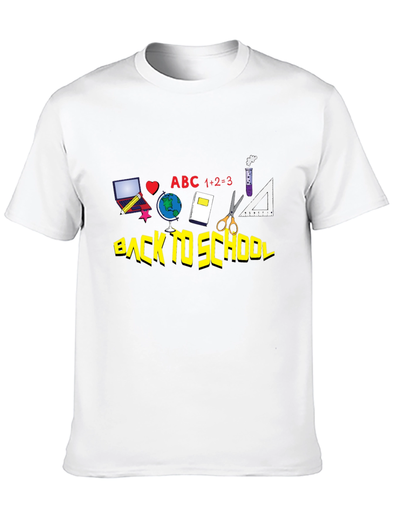 Back to School Graphic Tee - Black Cotton T-Shirt