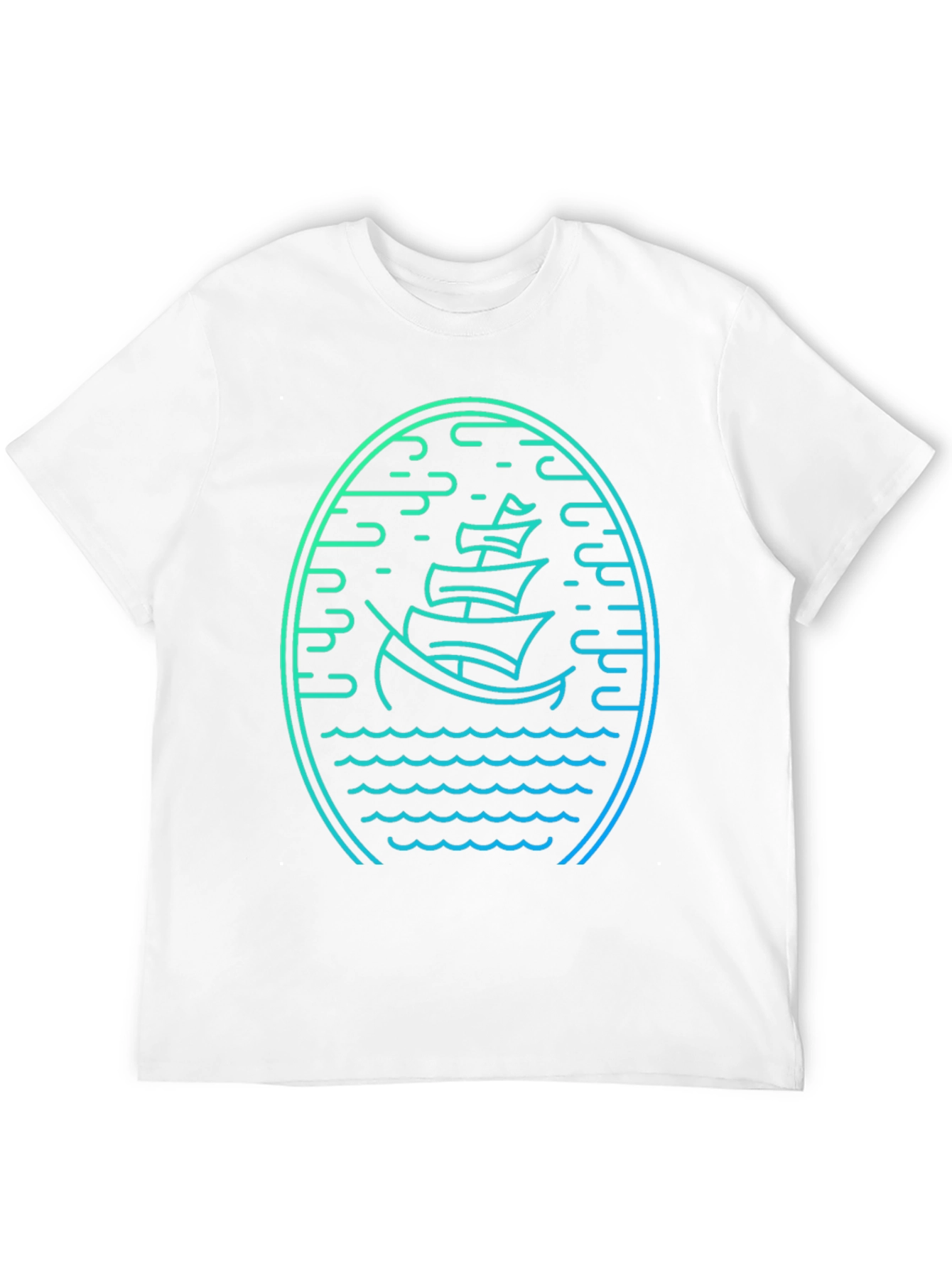 Nautical Boat Graphic Tee - Mens Black T-Shirt