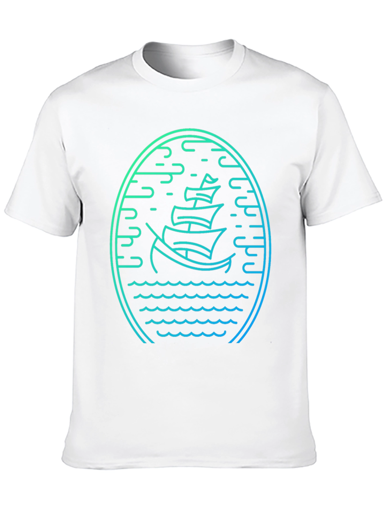 Nautical Boat Graphic Tee - Mens Black T-Shirt