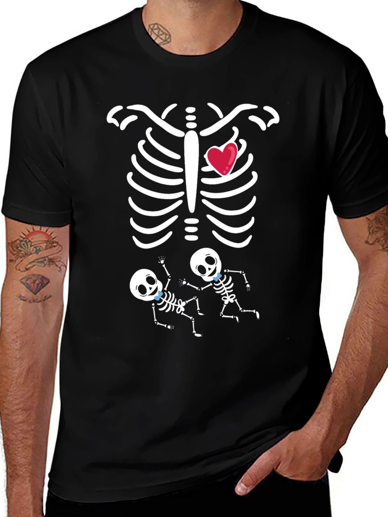 Pregnancy Skeleton T-Shirt - Expecting Twins
