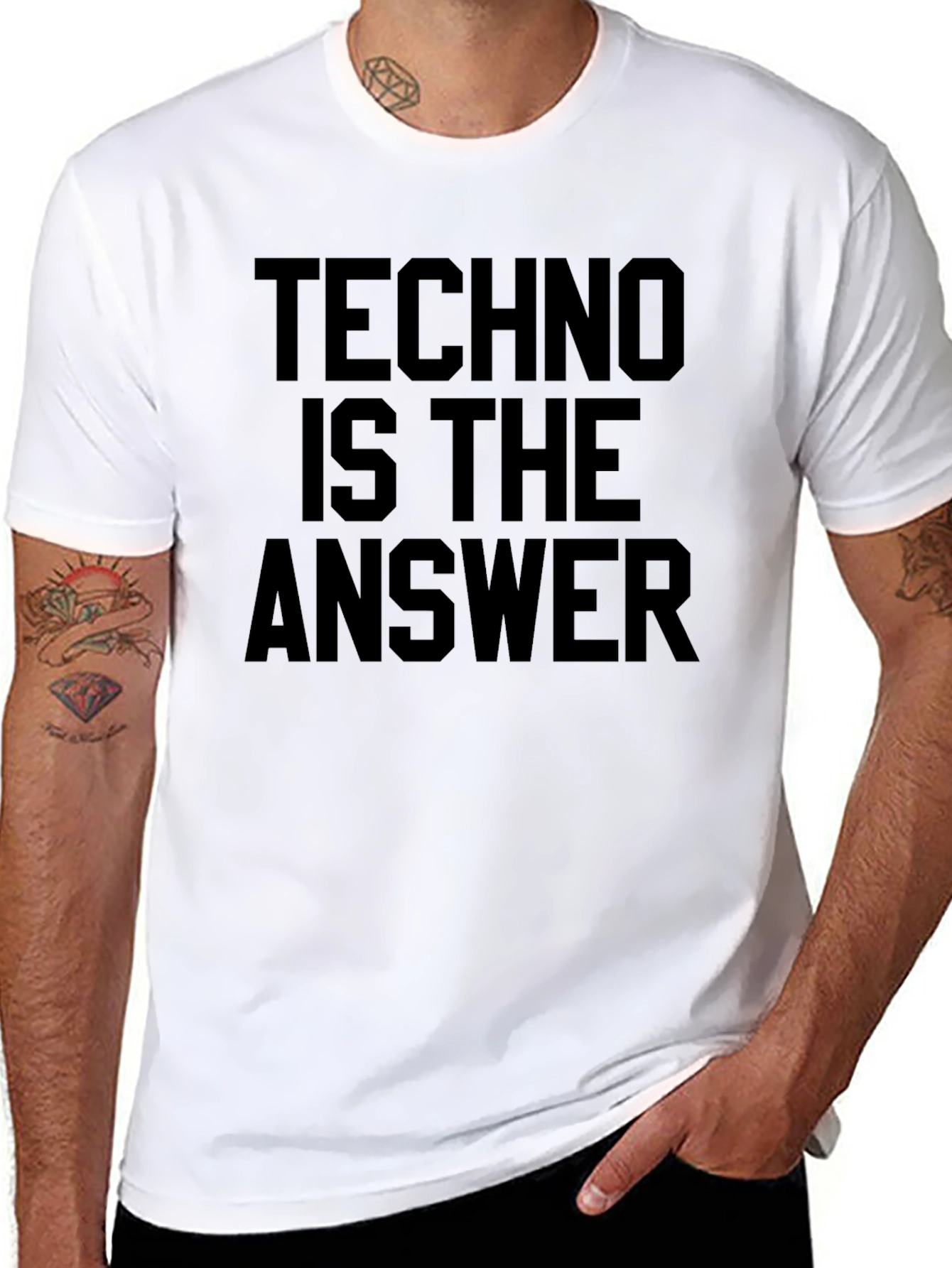 Techno Is The Answer Graphic T-Shirt
