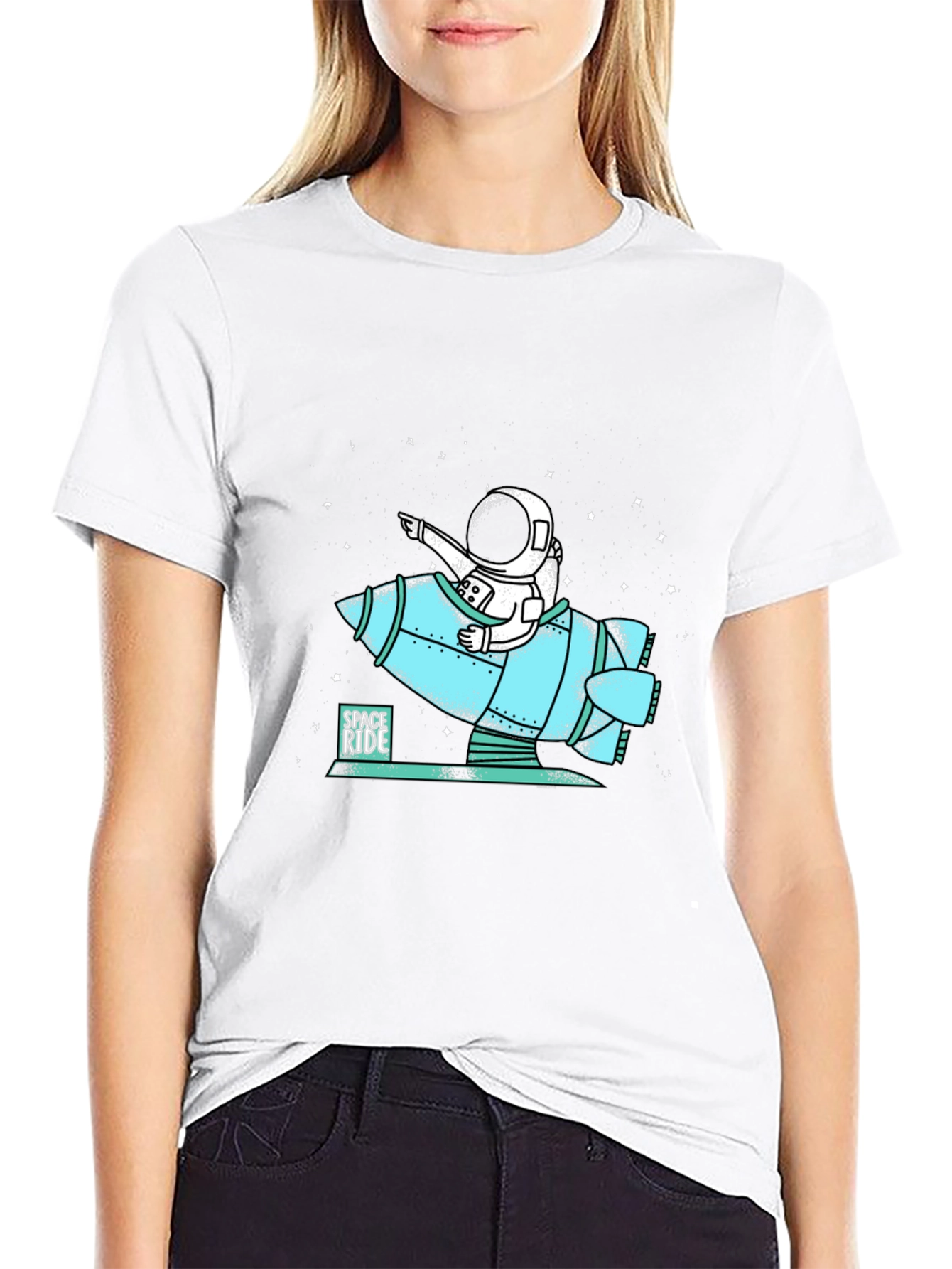Space Ride Astronaut T-Shirt - Cool Graphic Tee